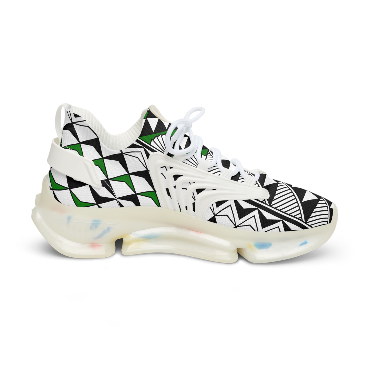 Sun and Rain in Green Men's Mesh Sneakers