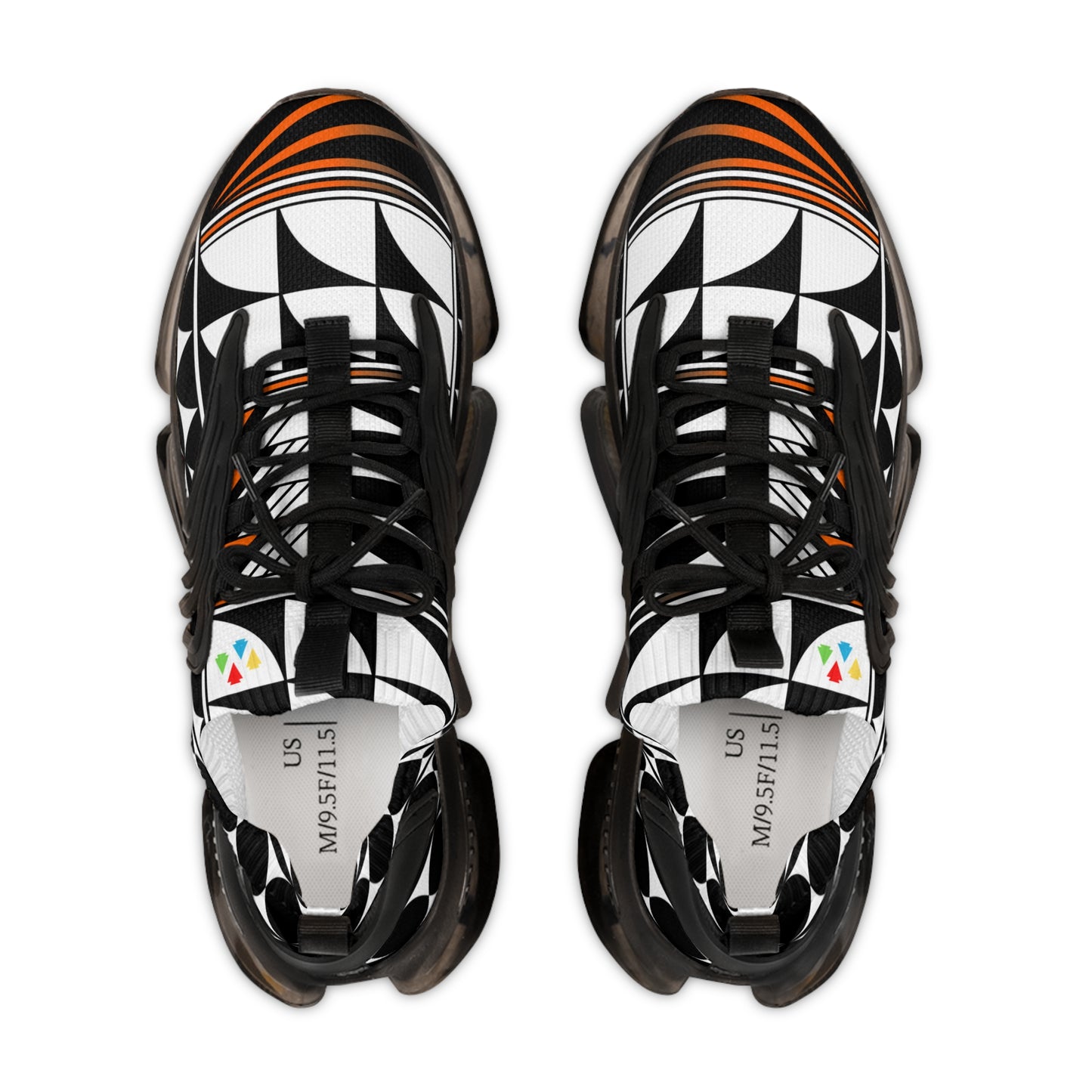 Feather Blessing in Orange Men's Mesh Sneakers