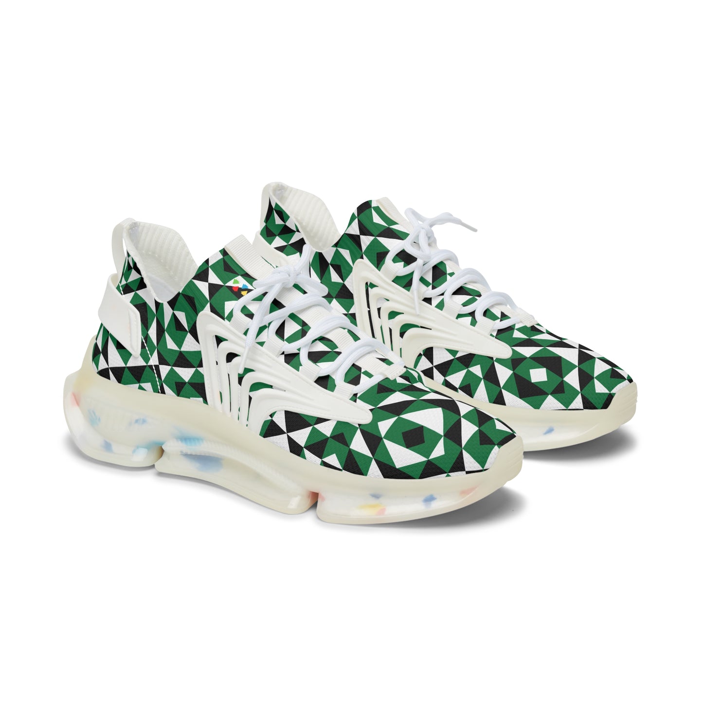 Sacred Mountains in Green Women's Mesh Sneakers