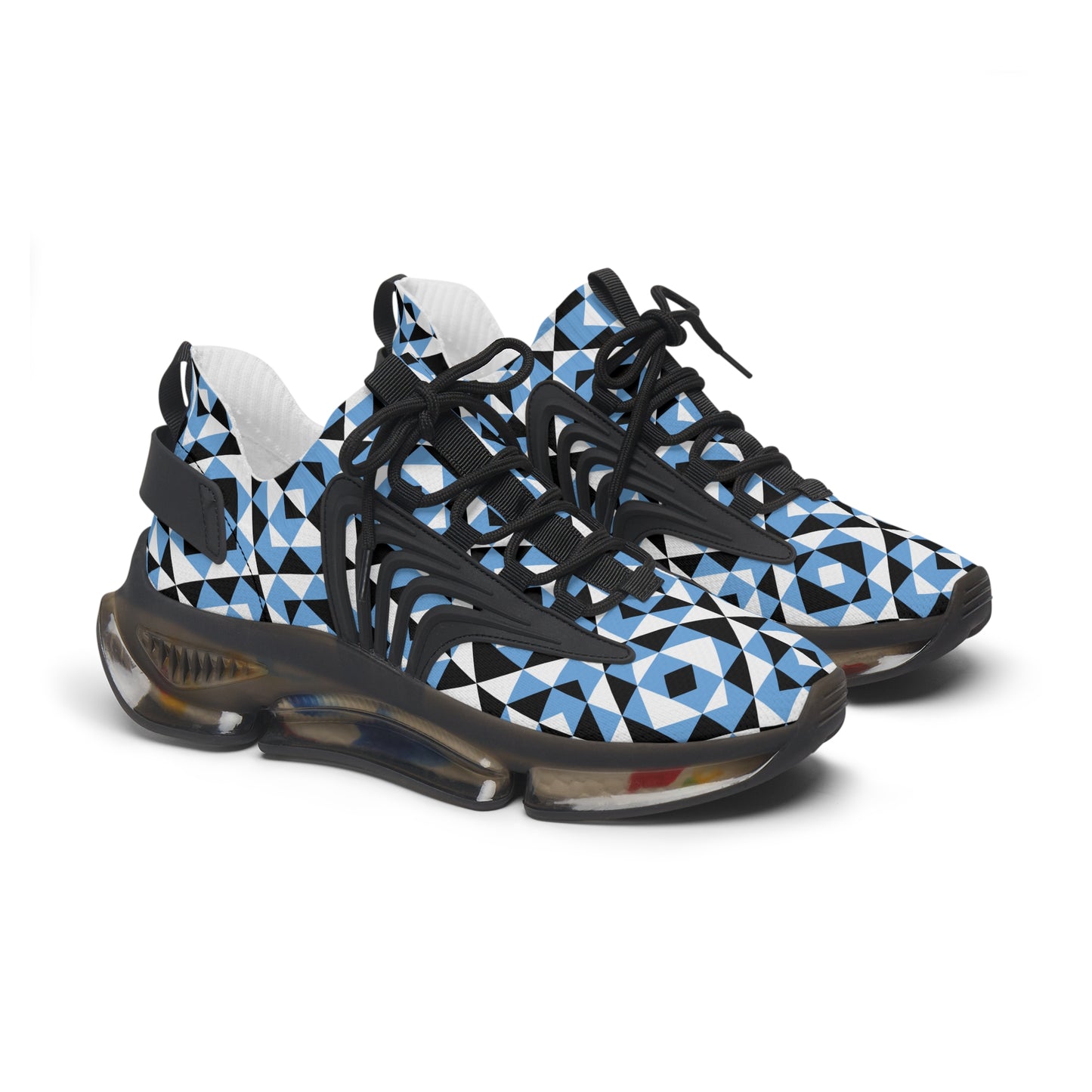 Sacred Mountains in Blue Women's Mesh Sneakers