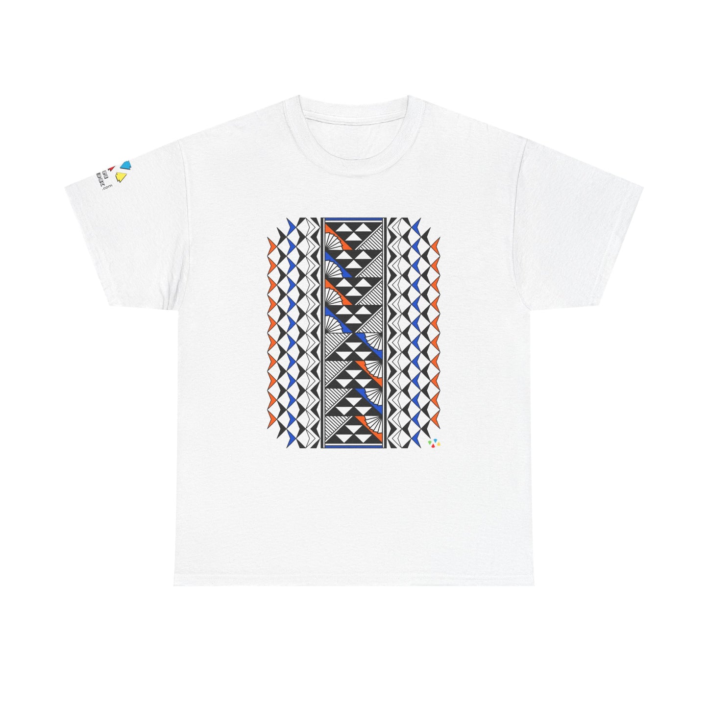 Sun and Rain in Orange/Blue Gildan Unisex Tee