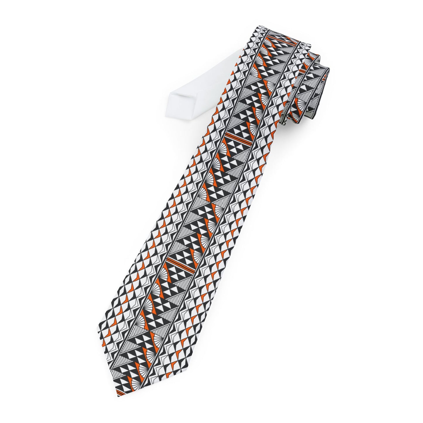 Orange Sun and Rain Necktie