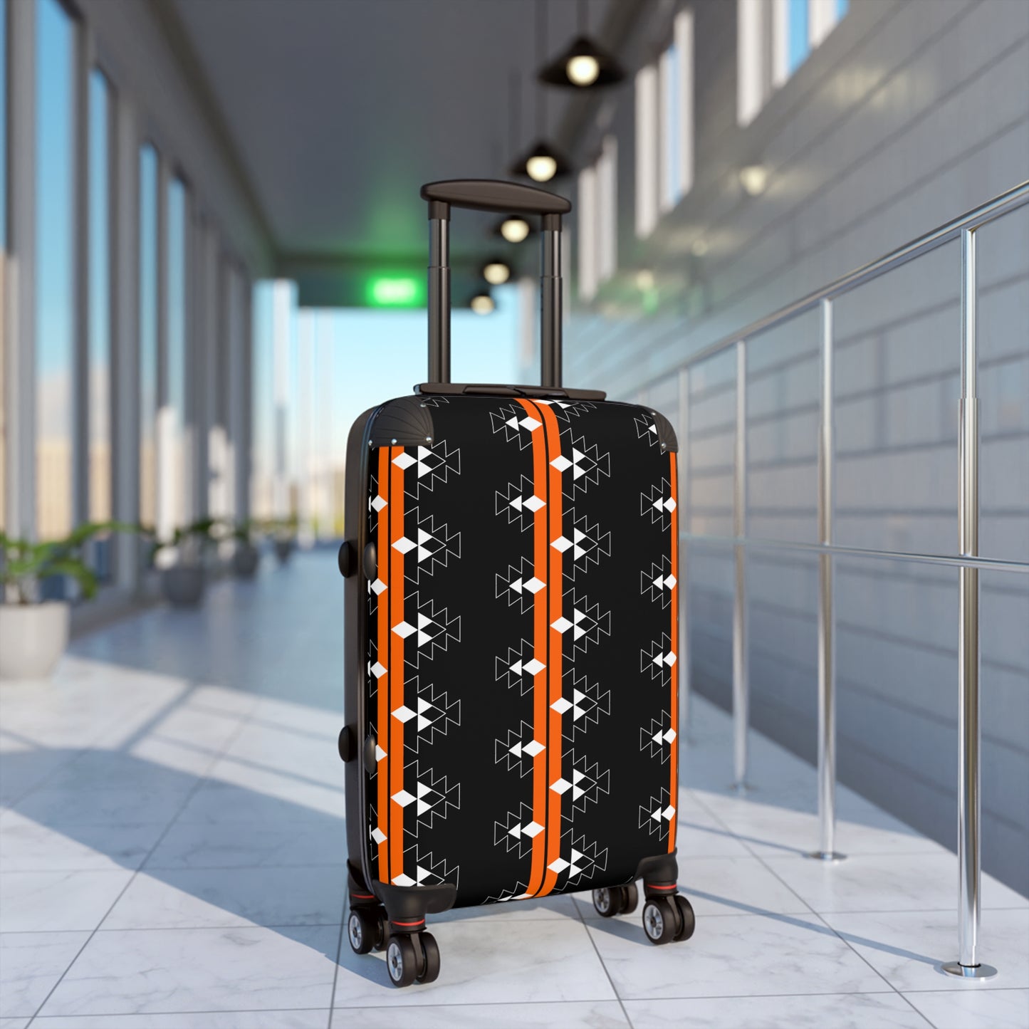 Orange Native Woven Stories Suitcases