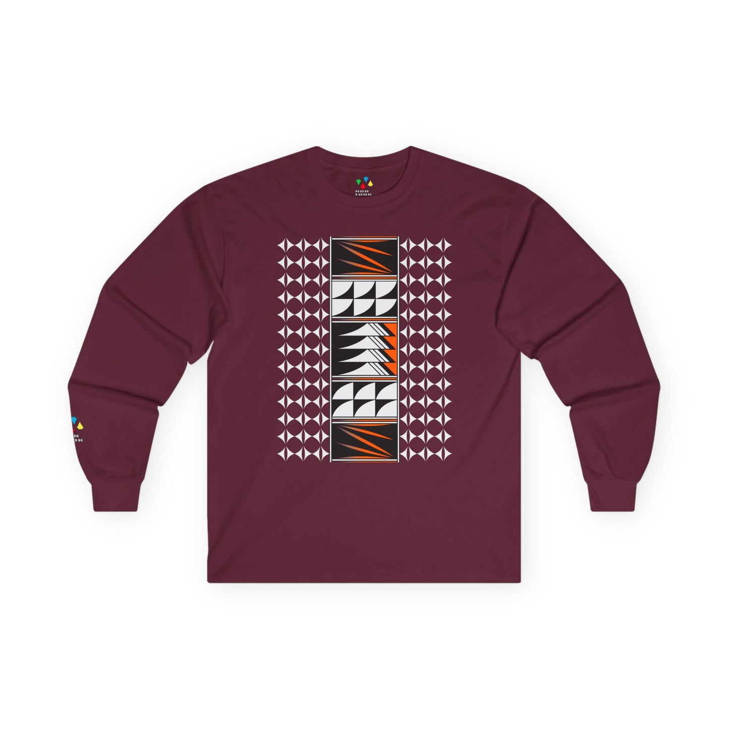 Feather Blessings in Orange Unisex Long Sleeve Tee