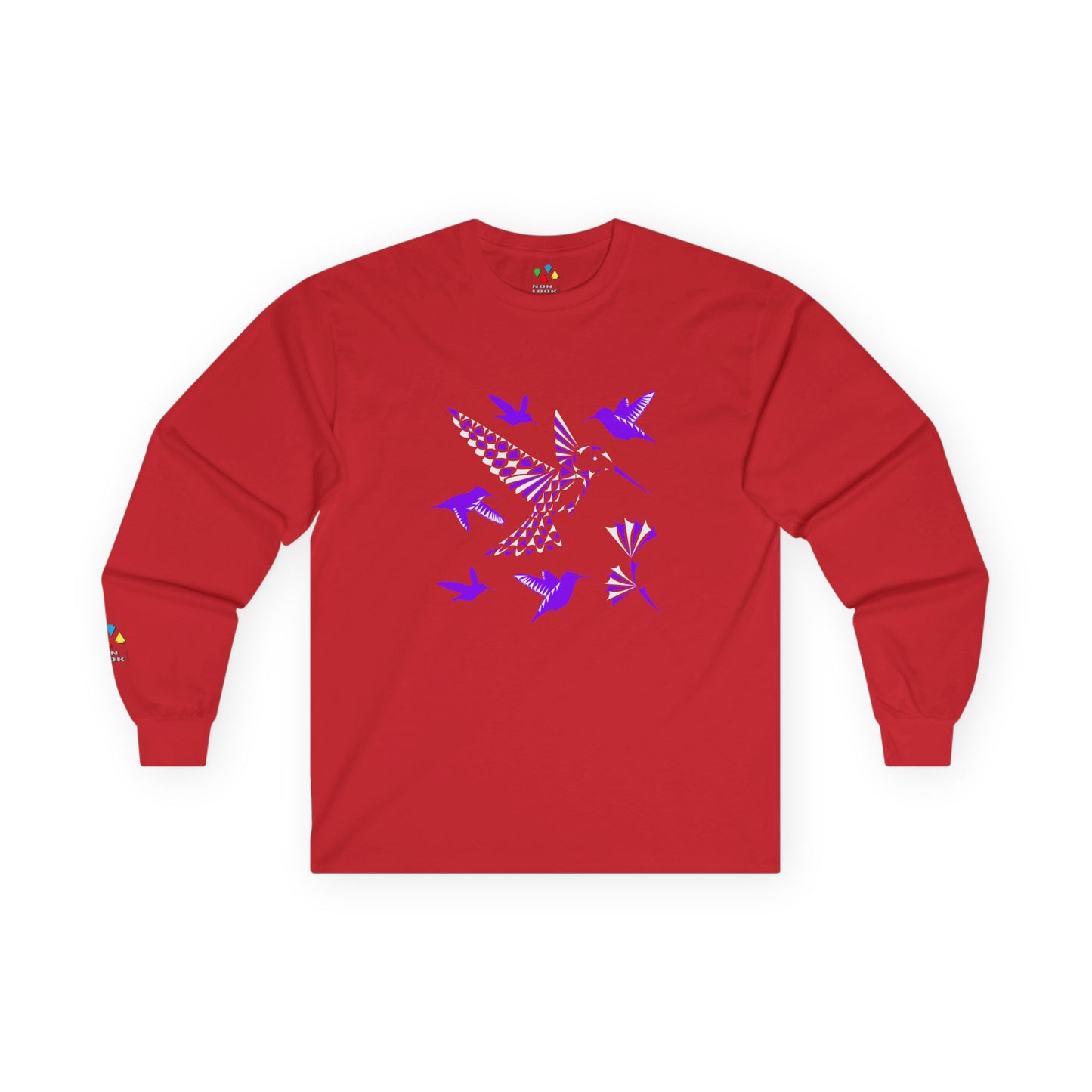 Hummingbird Blessing in Purple Unisex Long Sleeve Tee