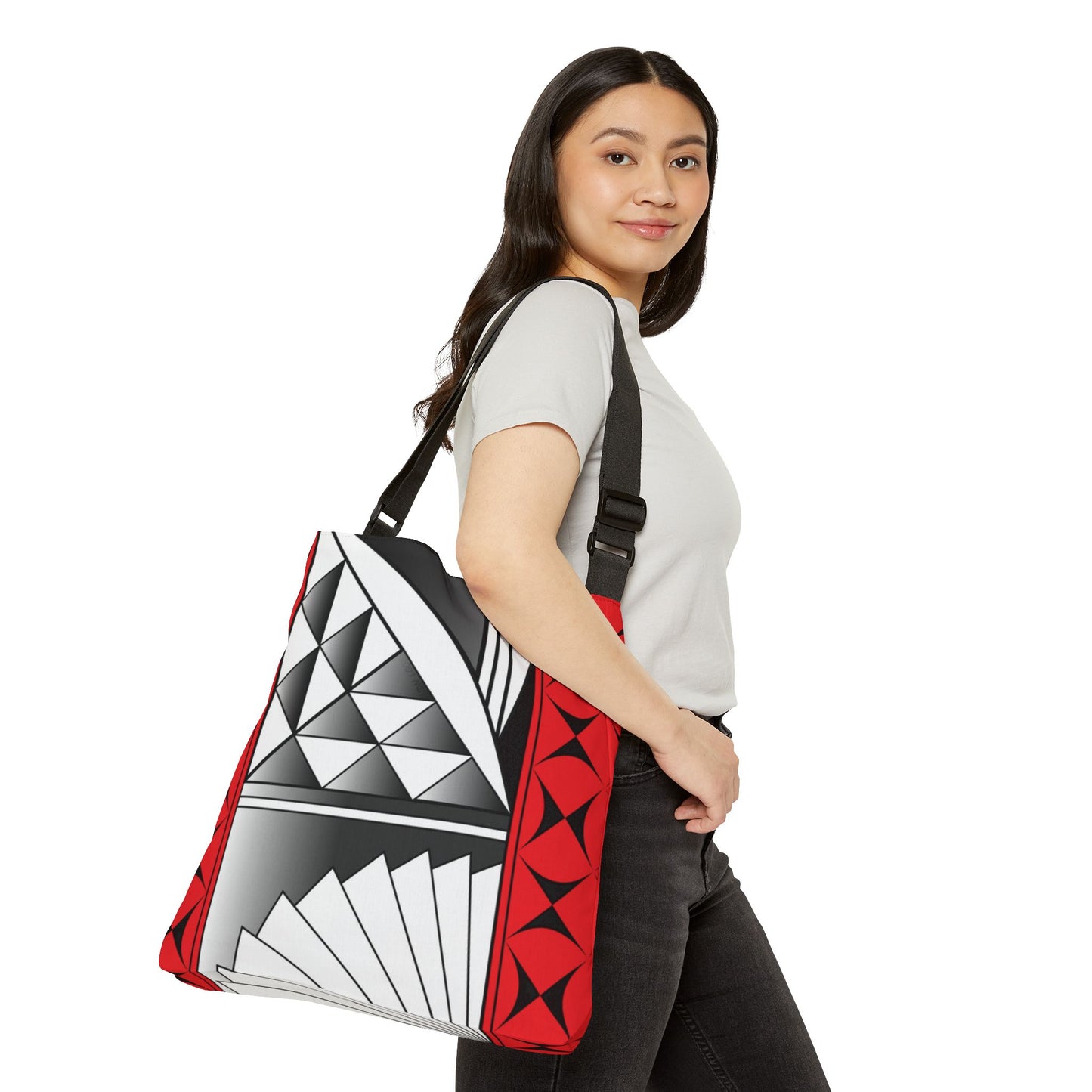 Red Chrome Southwest Sunrise Adjustable Tote Bag