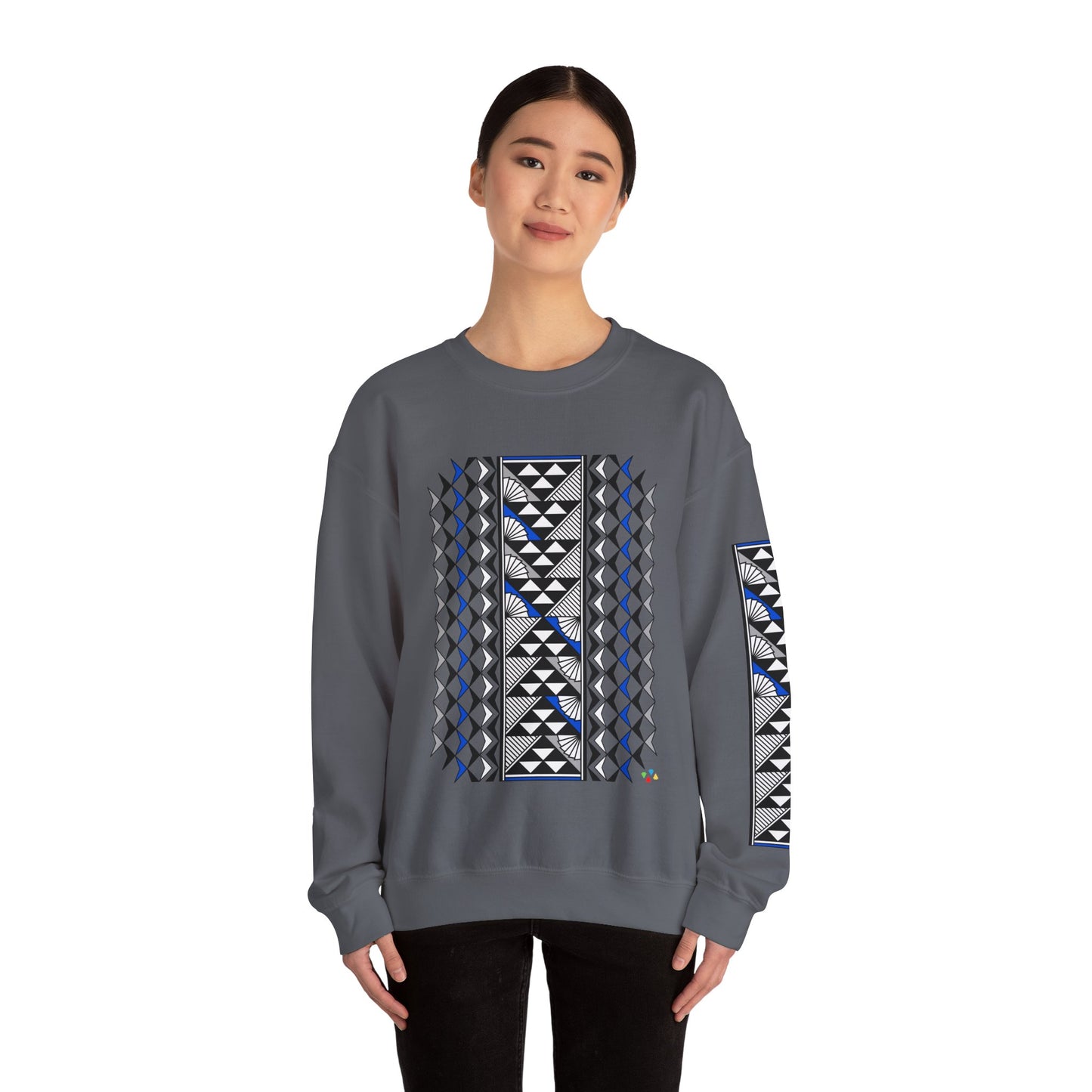 Sun and Rain in Blue/Silver Unisex Sweatshirt