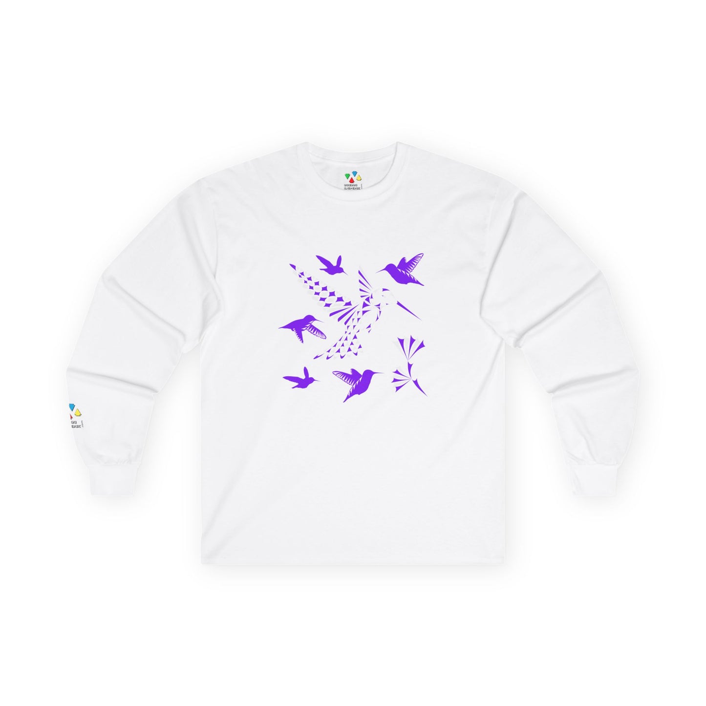 Hummingbird Blessing in Purple Unisex Long Sleeve Tee
