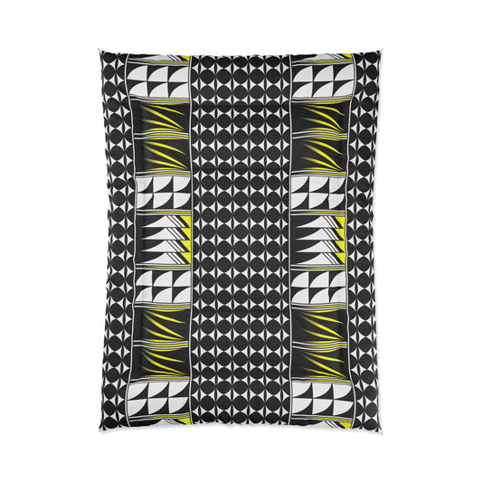 Southwest Feather Blessing in Yellow Comforter