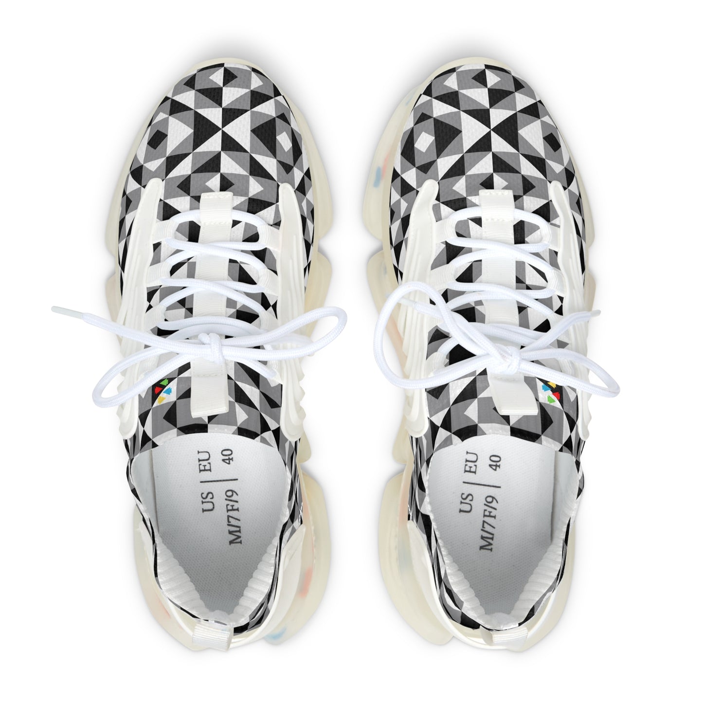 Sacred Mountains in Gray Women's Mesh Sneakers