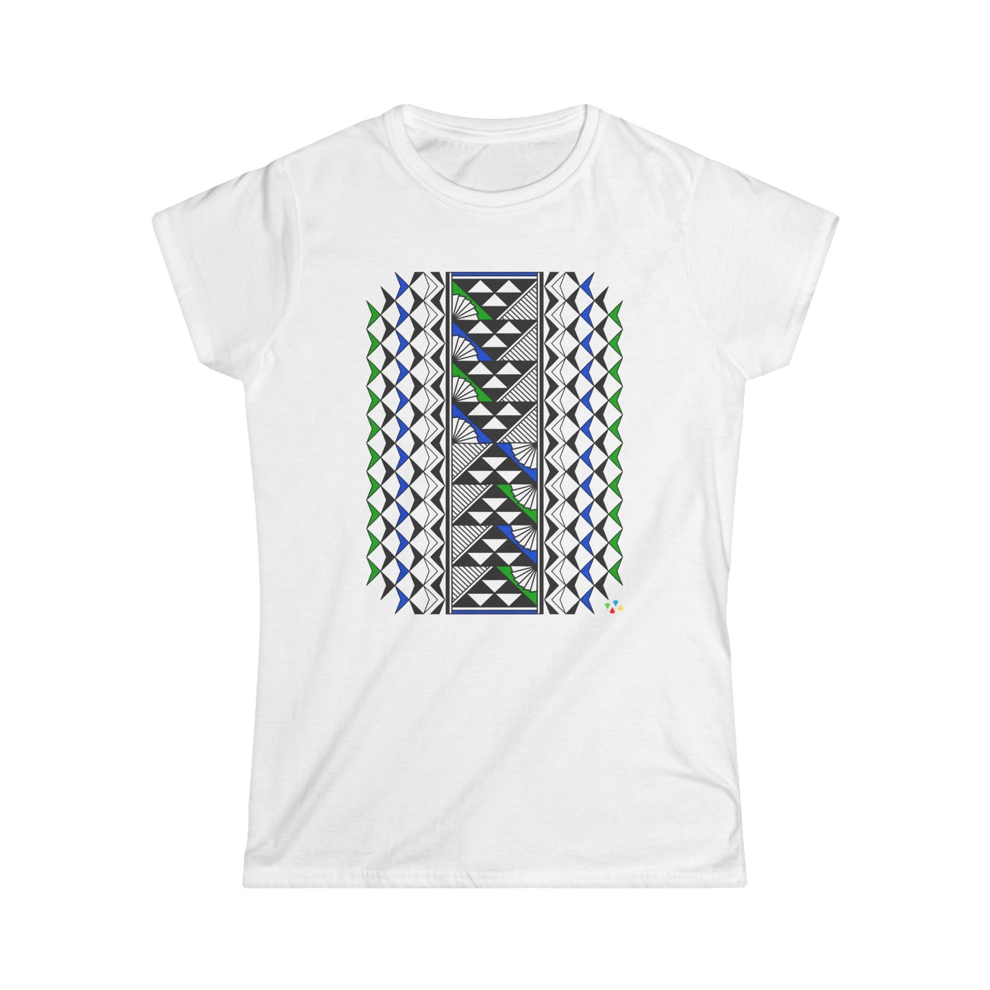Green/Blue Southwest Sun and Rain Women's Softstyle Tee