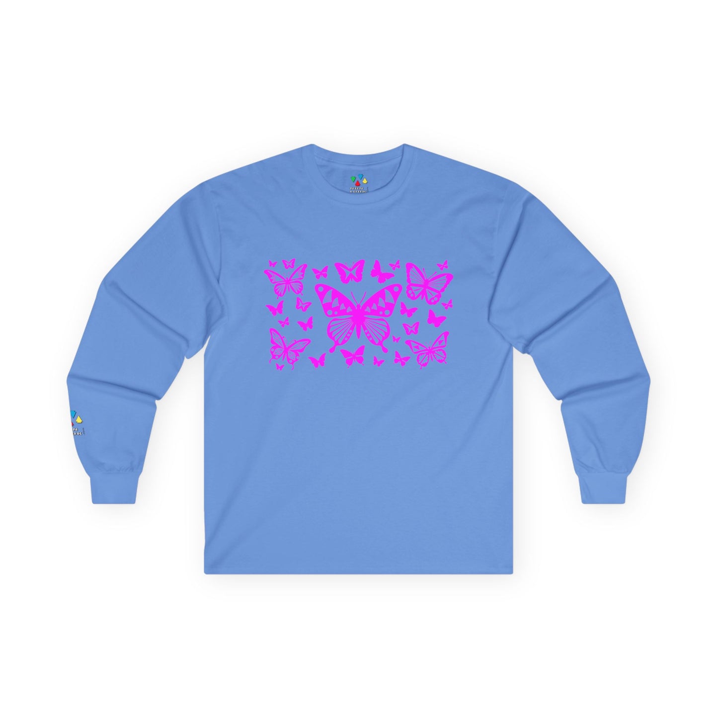 Butterfly Dance in Pink Unisex Long Sleeve Tee