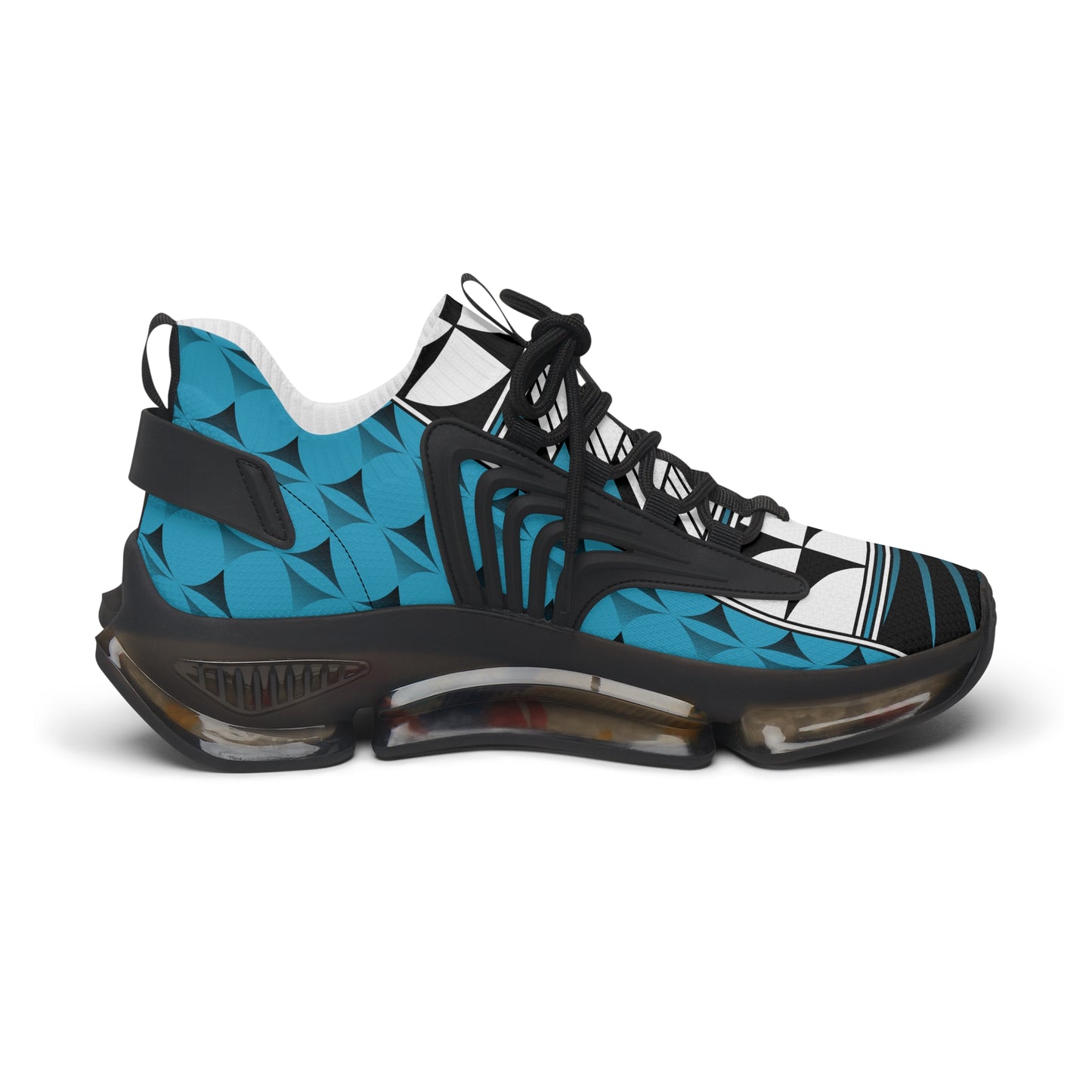 Feather Blessing on Turquoise Women's Mesh Sneakers
