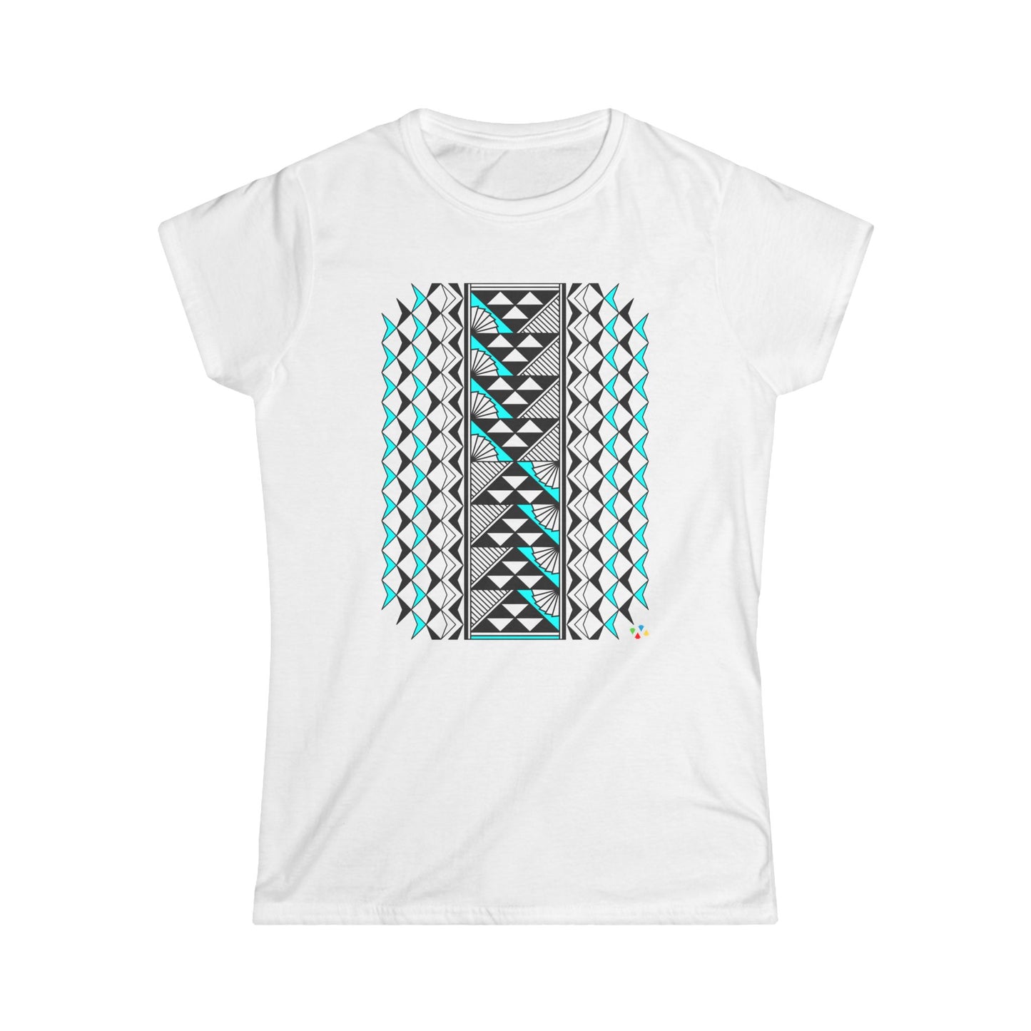 Turquoise Southwest Sun and Rain Women's Softstyle Tee