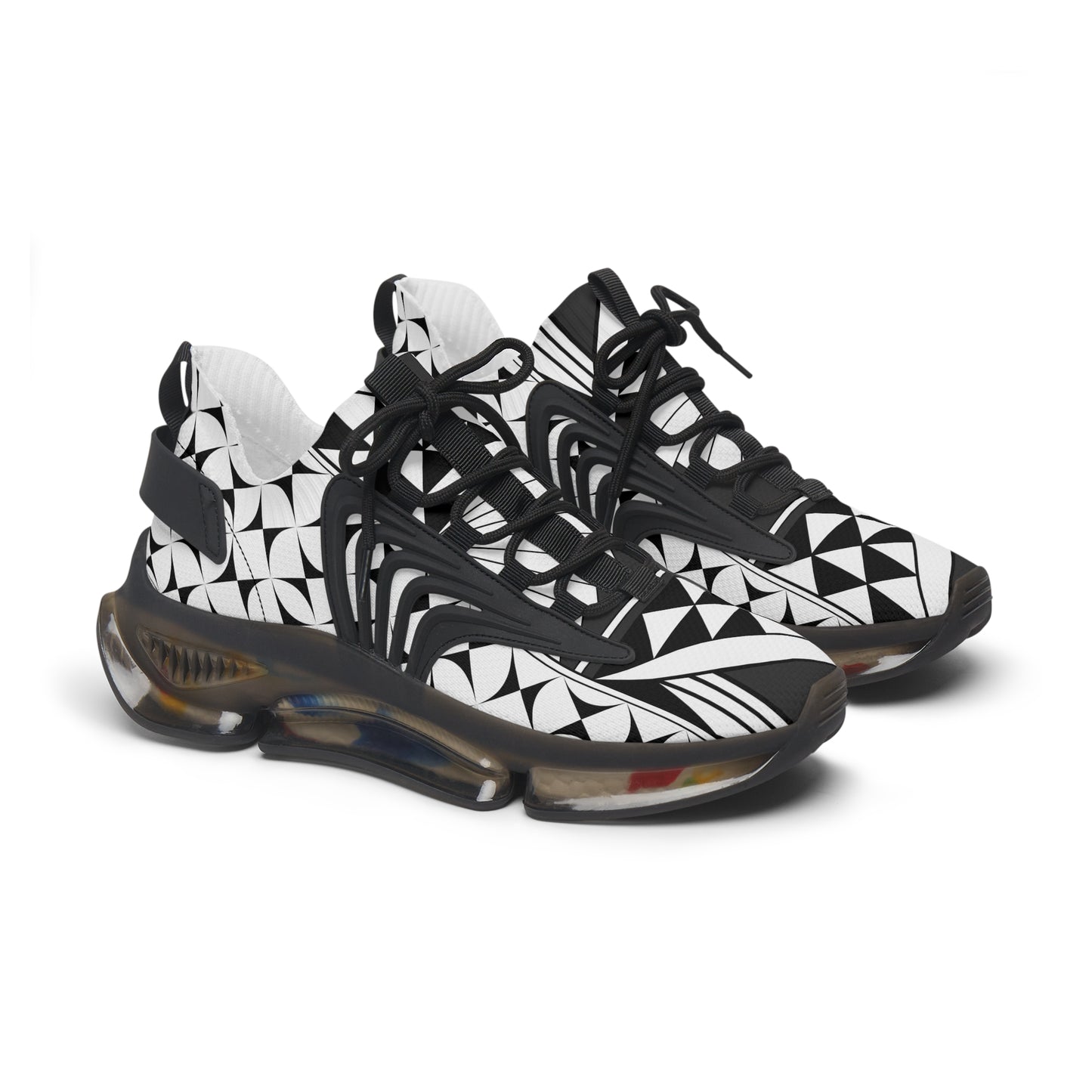 Southwest Sunrise in Charcoal Women's Mesh Sneakers