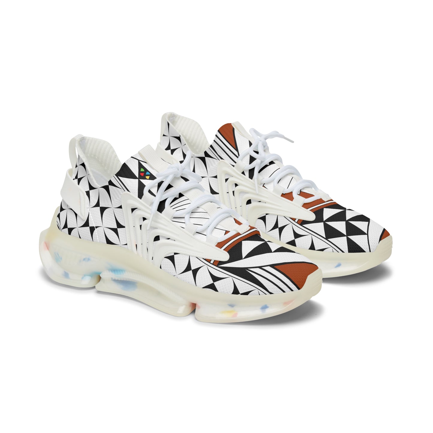 Southwest Sunrise in Rust Women's Mesh Sneakers