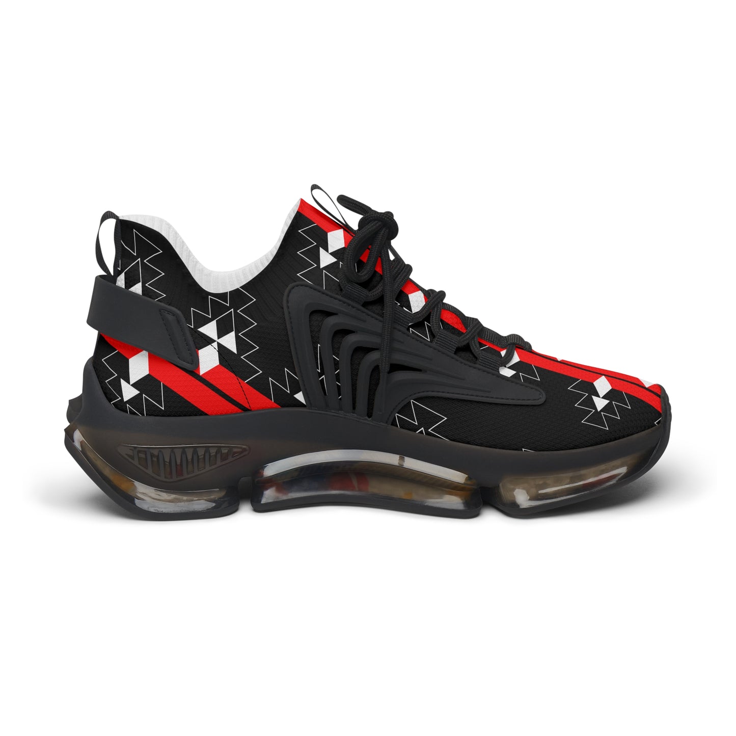Native Woven Stories on Black Women's Mesh Sneakers