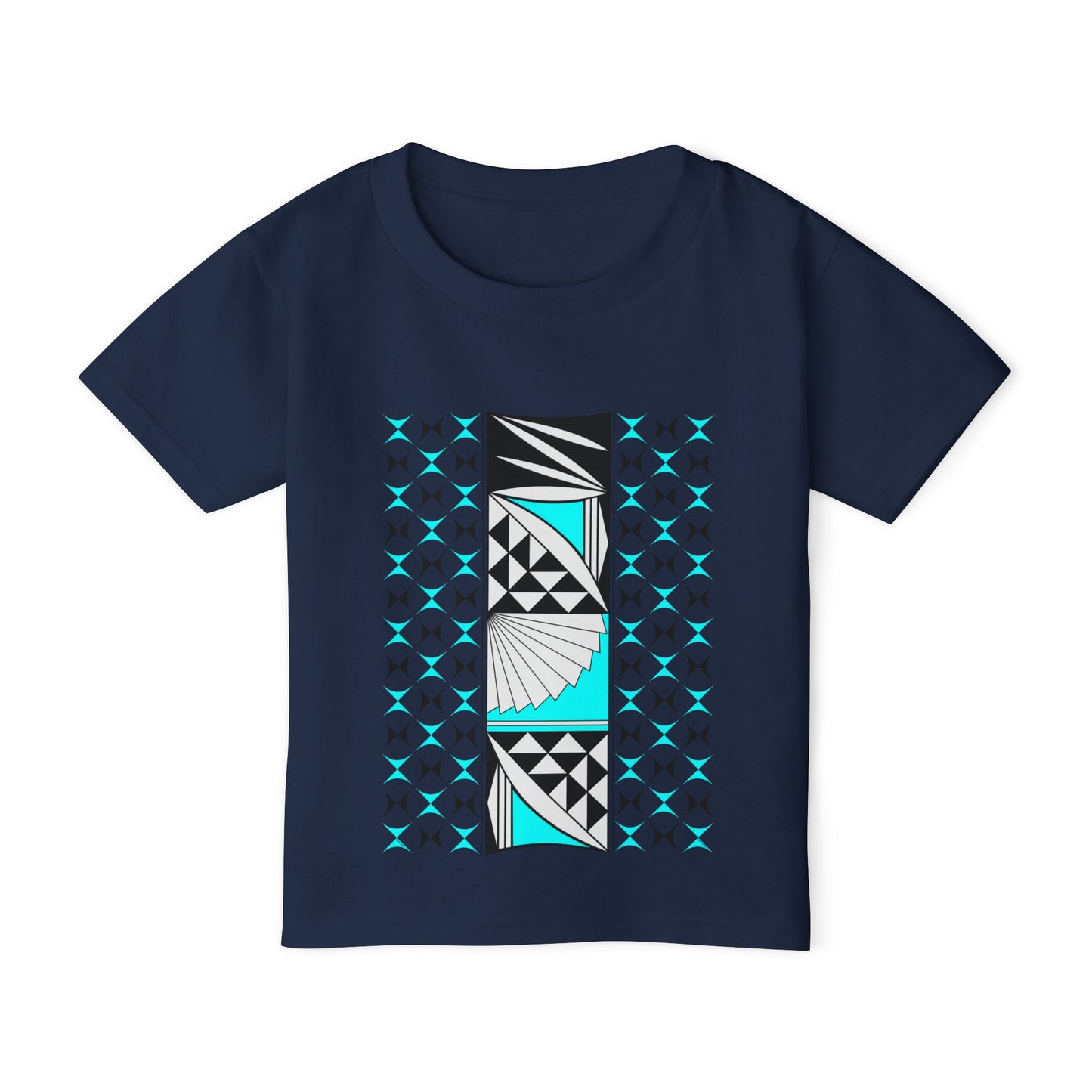 Turquoise Southwest Sunrise Toddler T-Shirt - Modern Geometric Design
