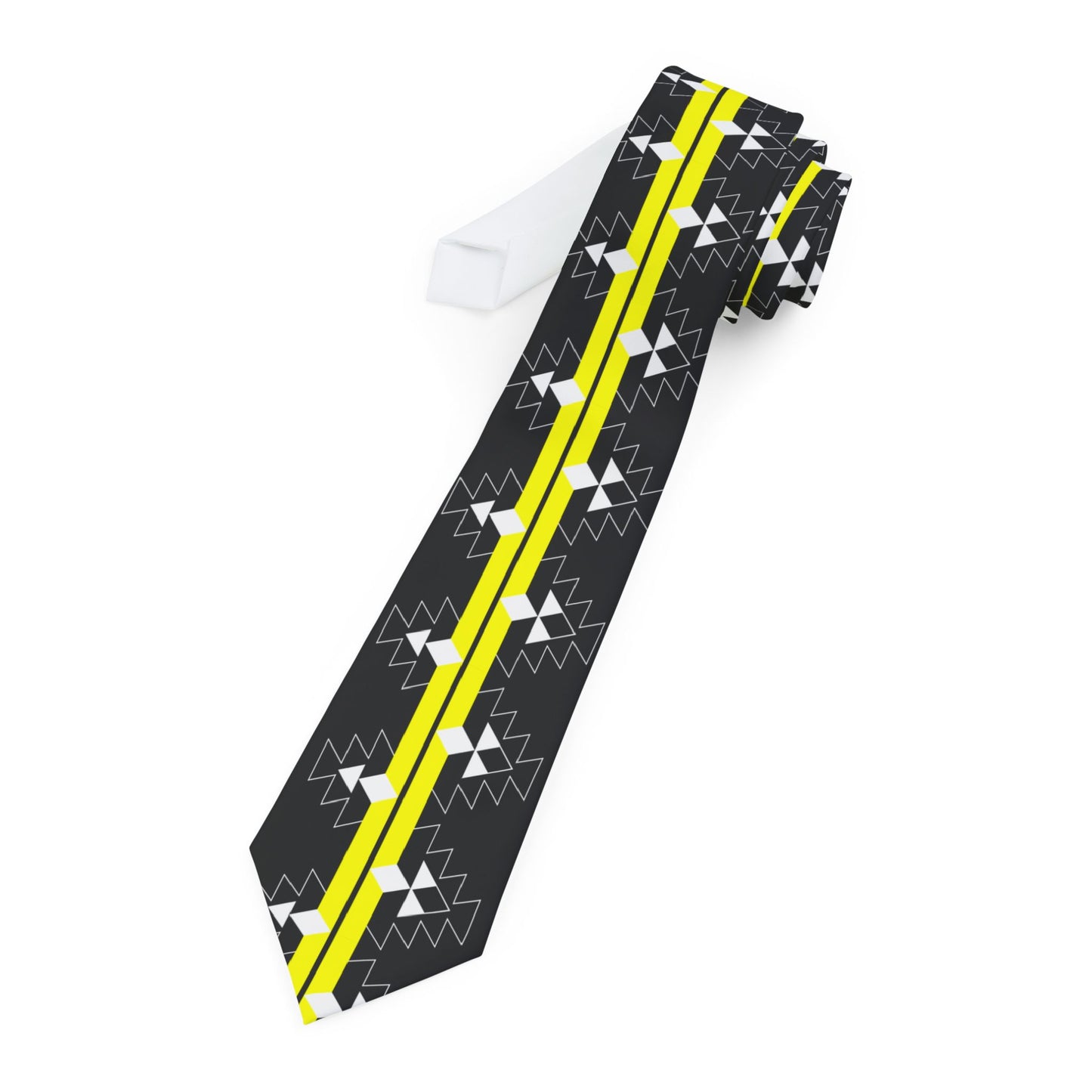 Yellow Native Woven Stories Necktie