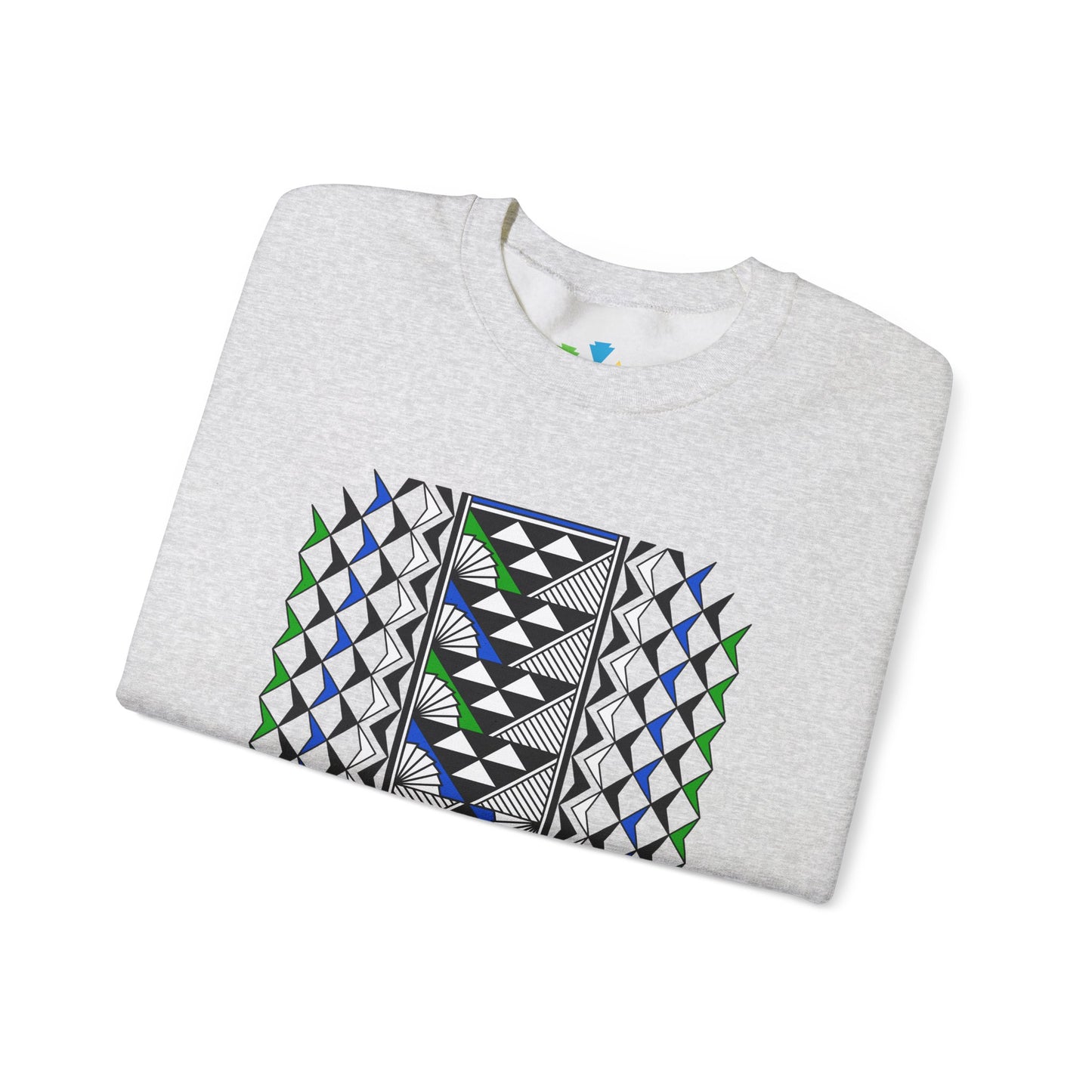 Sun and Rain in Green/Blue Unisex Sweatshirt