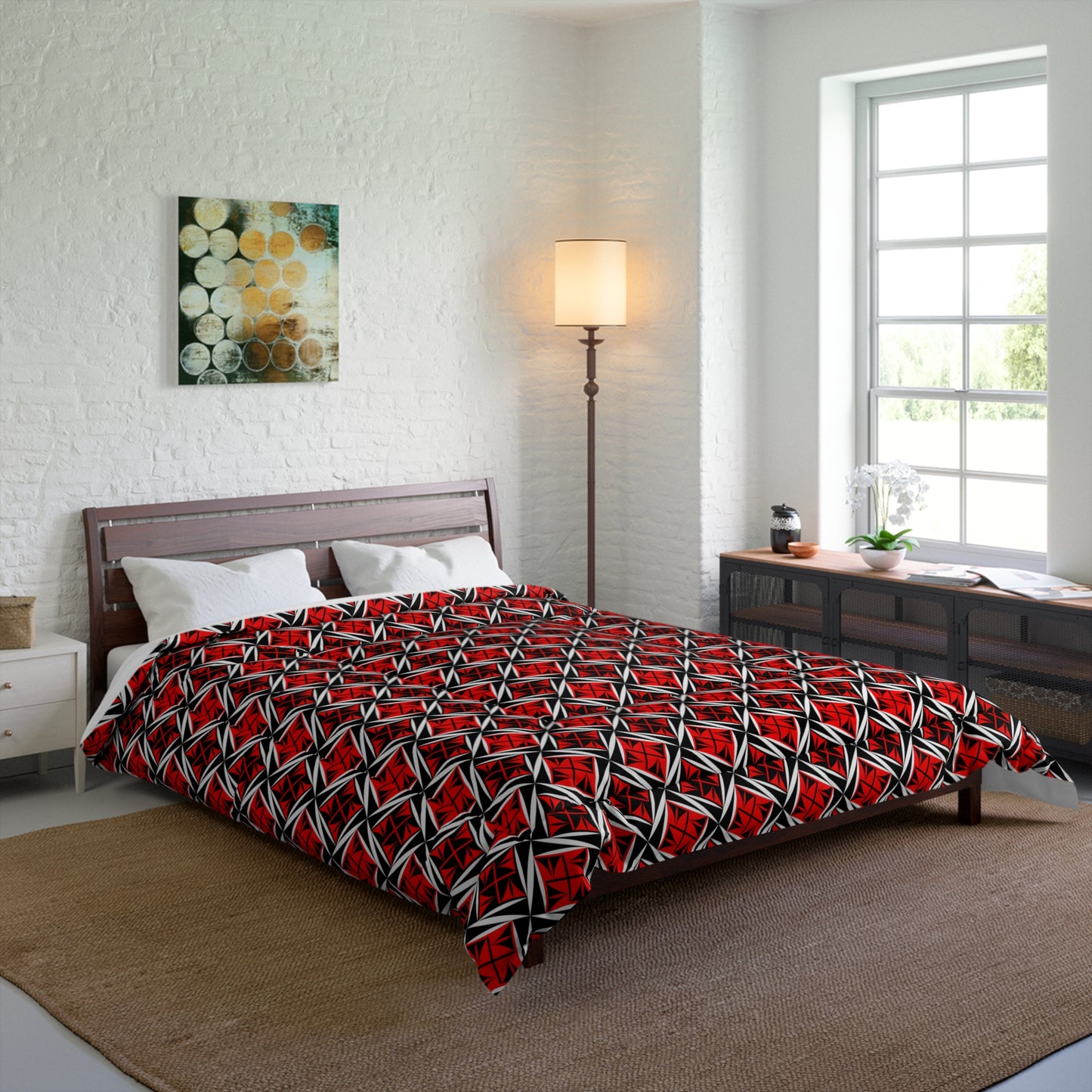 Sacred Winds in Red Comforter