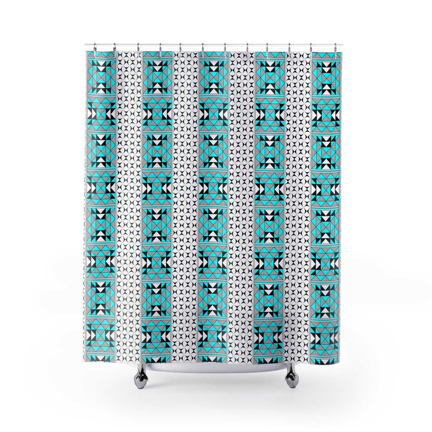 Southwest Mountains in Turquoise Shower Curtains