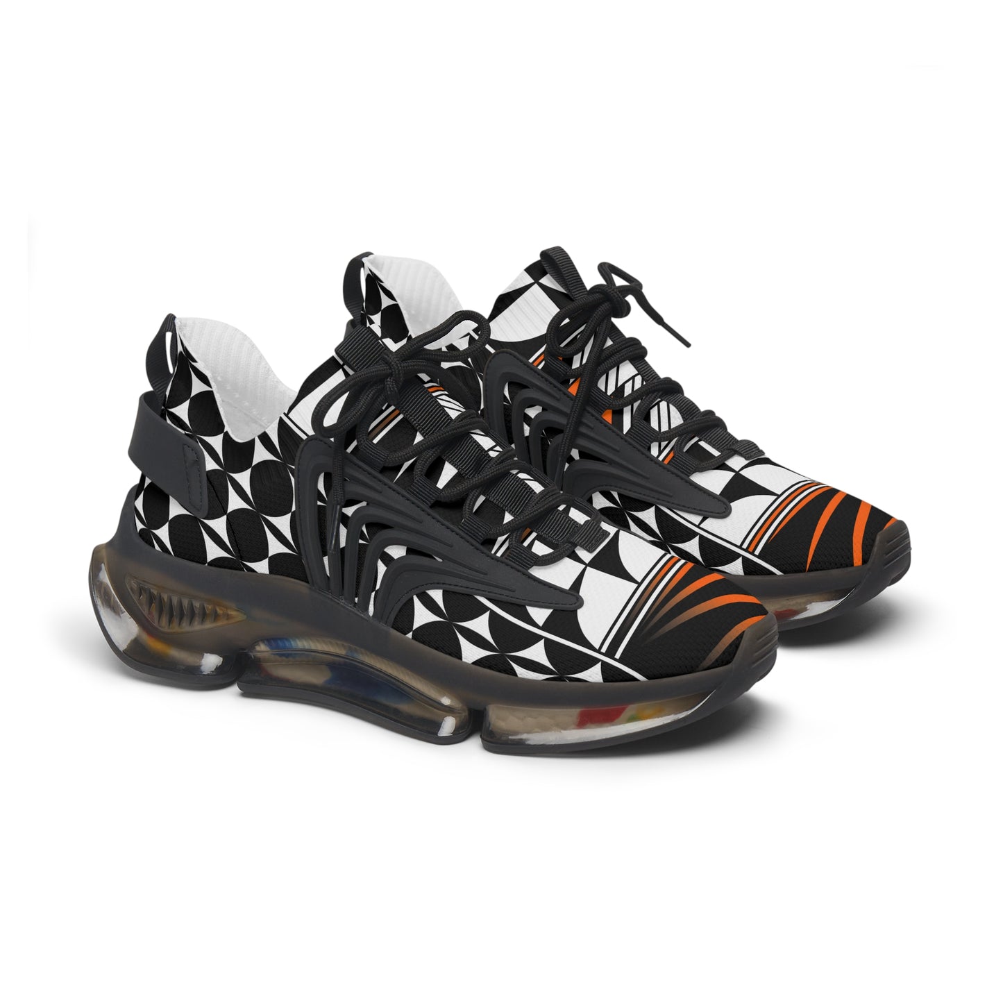 Feather Blessing in Orange Women's Mesh Sneakers