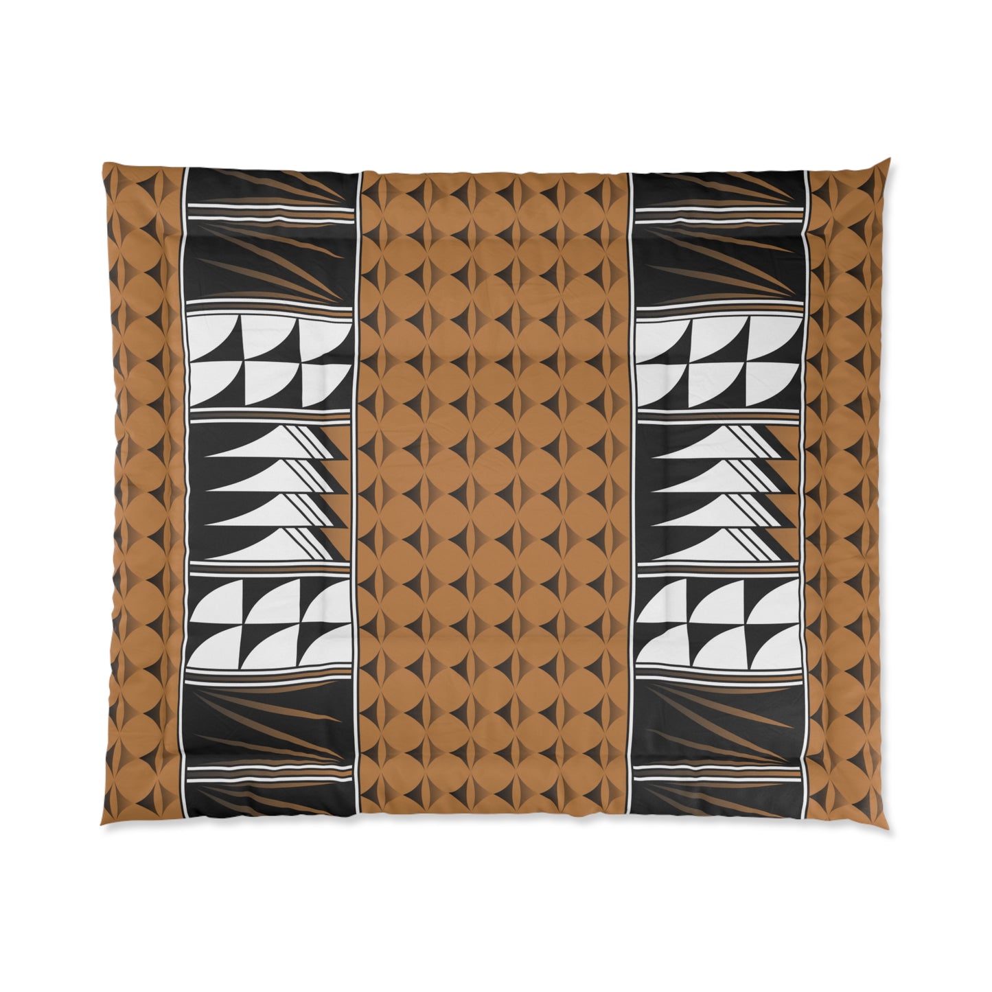 Southwest Feather Blessing on Light Brown Comforter