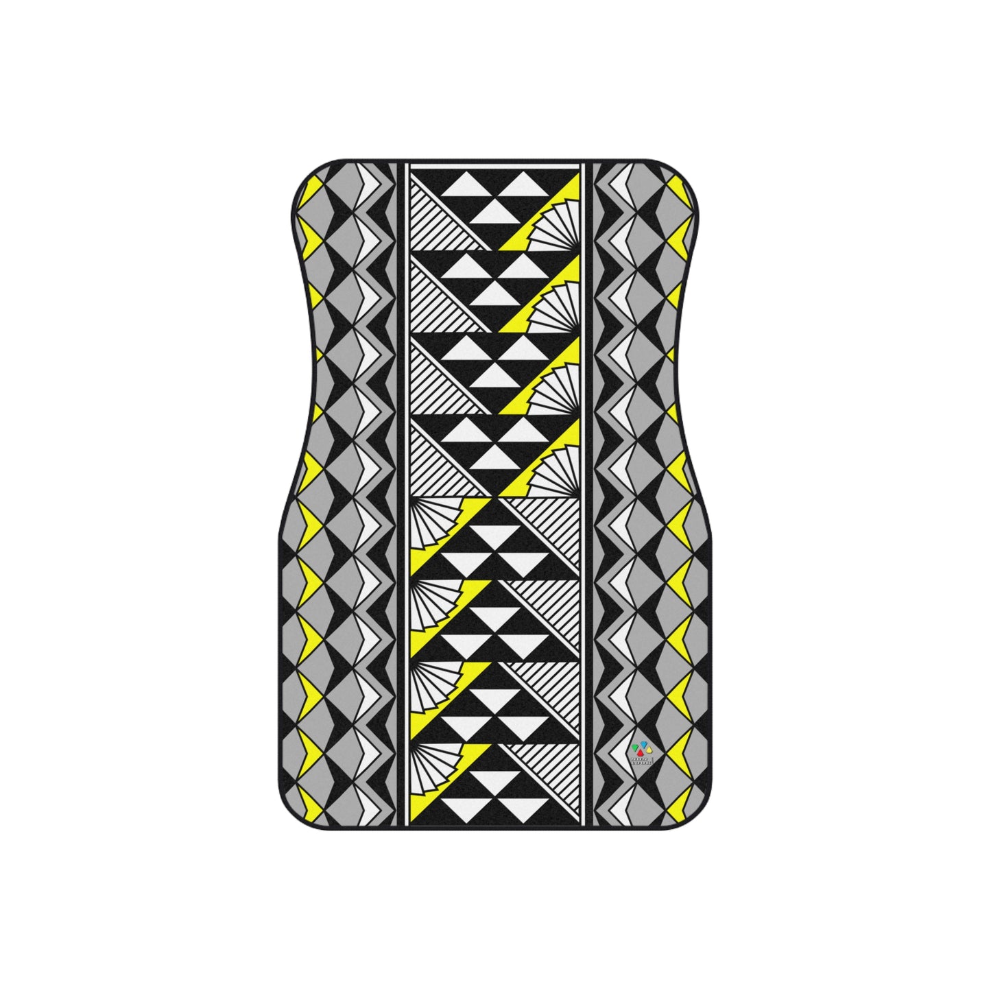 Sun and Rain in Yellow Car Mats (Set of 4)
