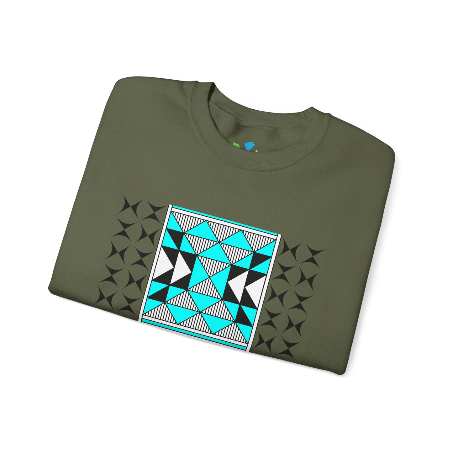 Sacred Mountains in Turquoise Unisex Sweatshirt