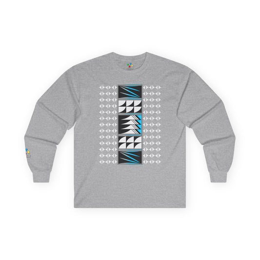 Feather Blessings in Turquoise Unisex Long Sleeve Tee