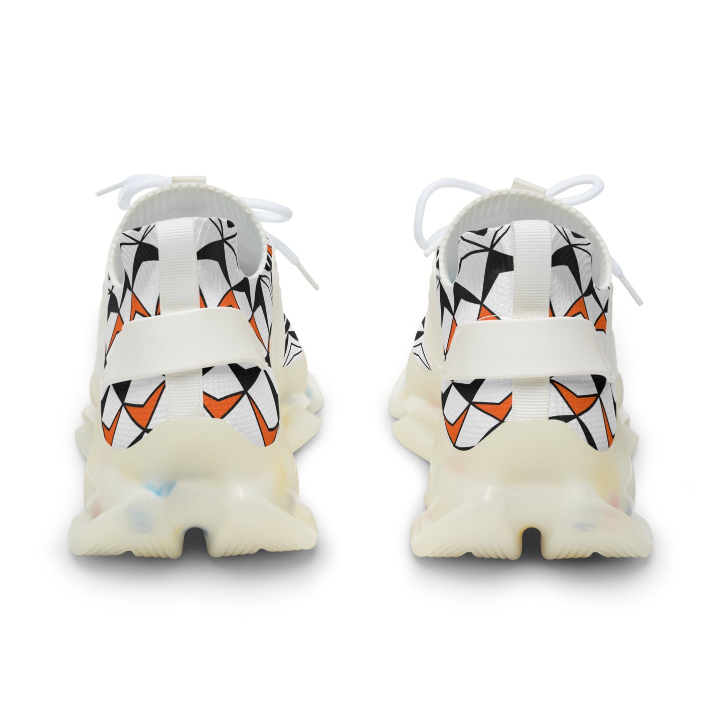 Sun and Rain in Orange Men's Mesh Sneakers
