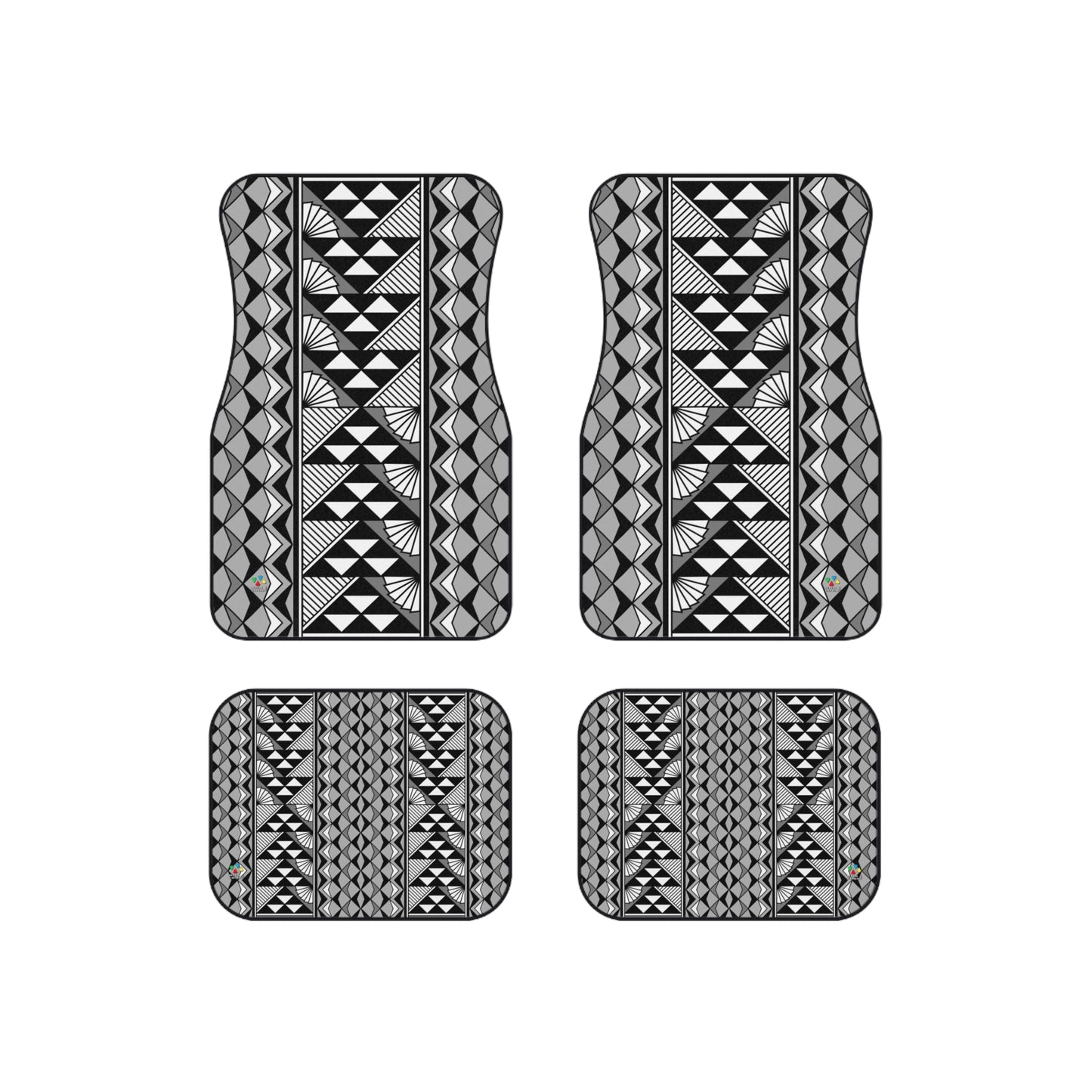 Sun and Rain in Gray Car Mats (Set of 4)