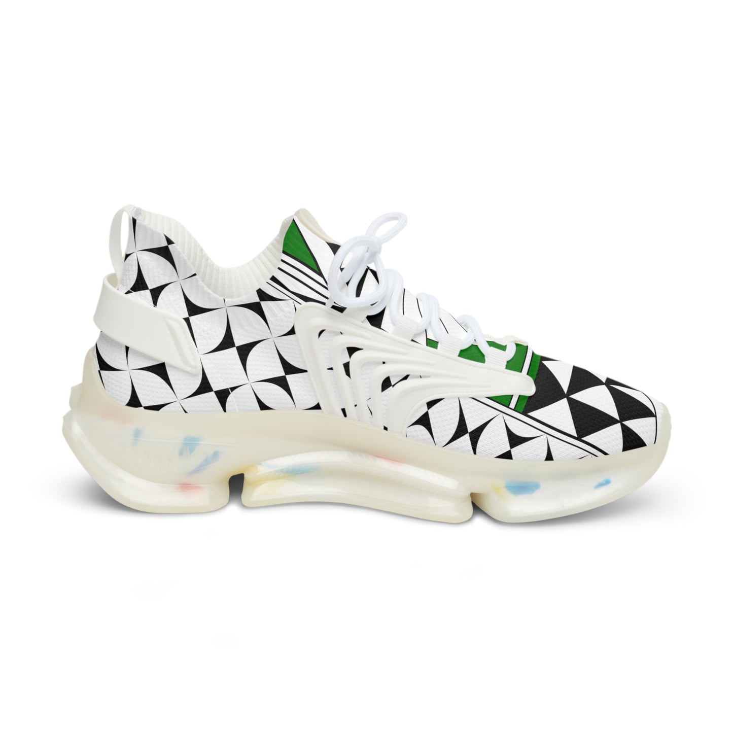 Southwest Sunrise in Green Men's Mesh Sneakers
