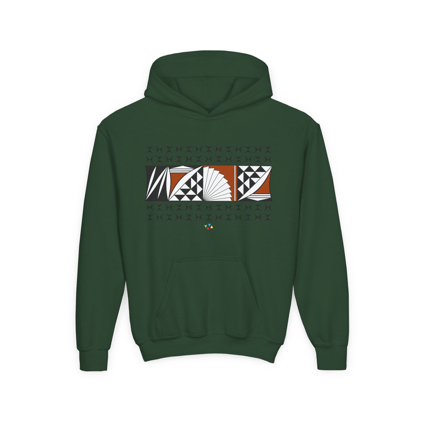 Rust Southwest Sunrise Youth Heavy Blend Hooded Sweatshirt