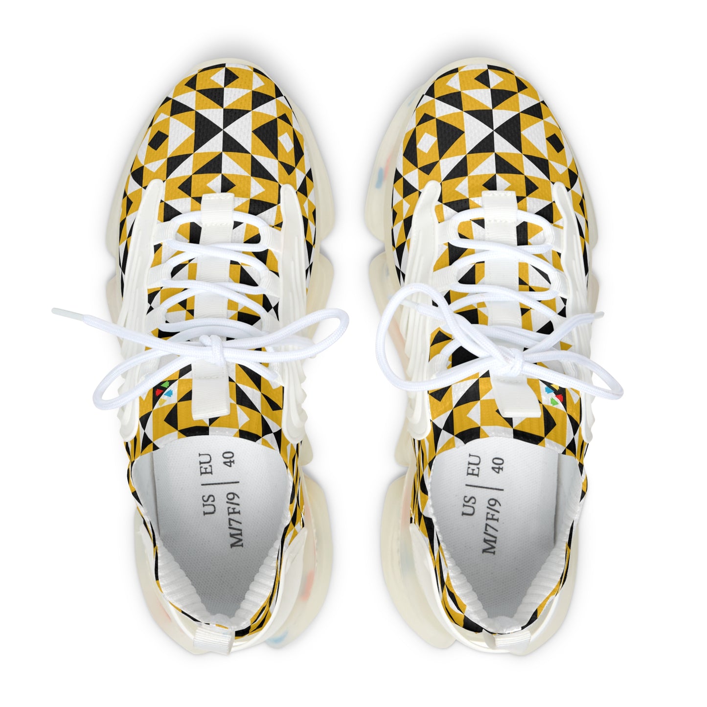 Sacred Mountains in Yellow Women's Mesh Sneakers