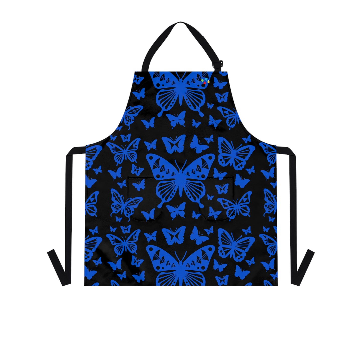 Native Butterflies in Blue Two Pocket Apron