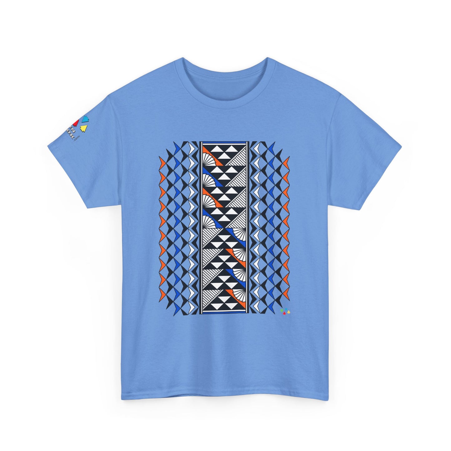 Sun and Rain in Orange/Blue Gildan Unisex Tee