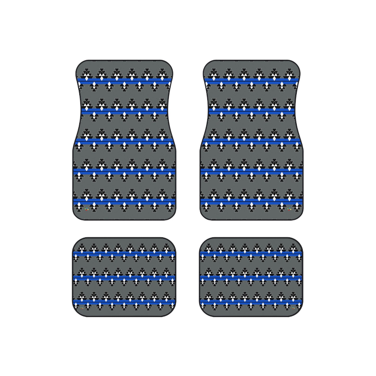 Blue Native Woven Stories Car Mats (Set of 4)