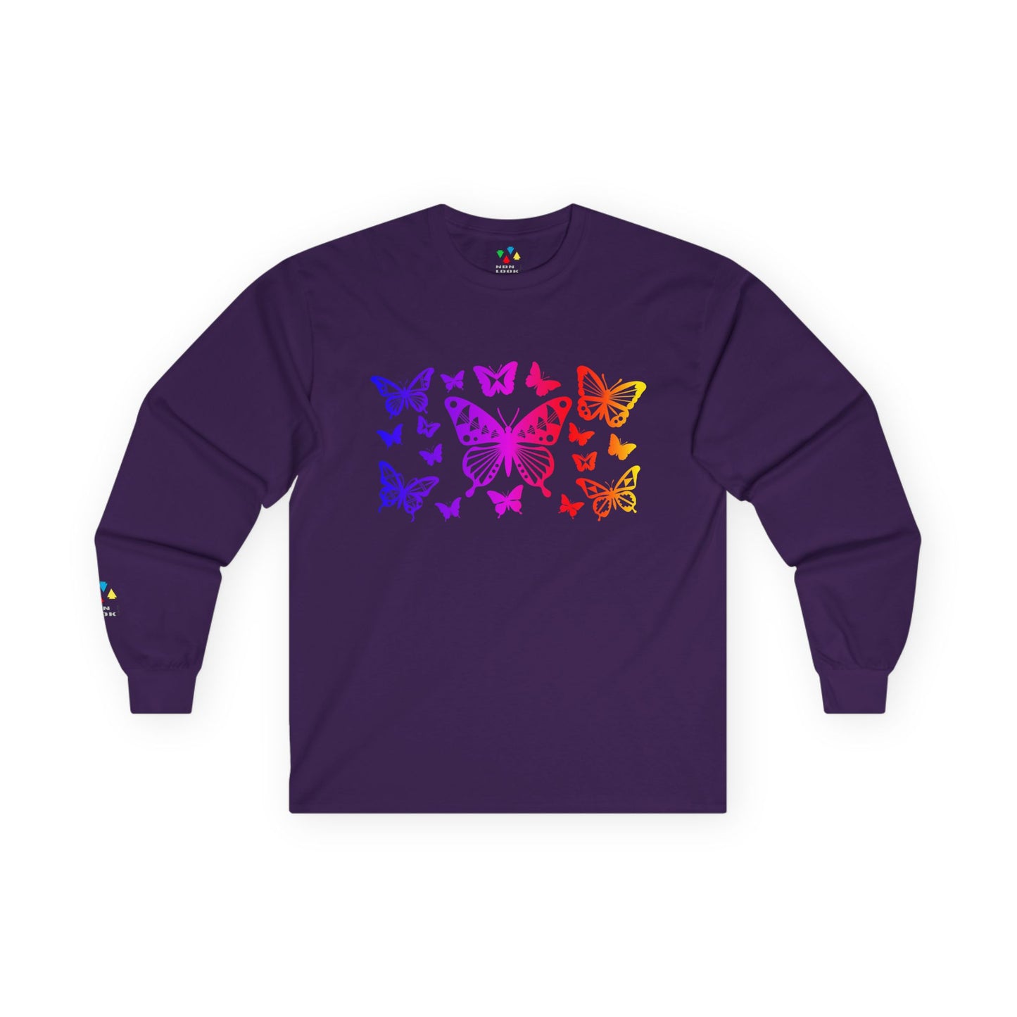 Rainbow Butterfly Dance Unisex Long Sleeve Tee