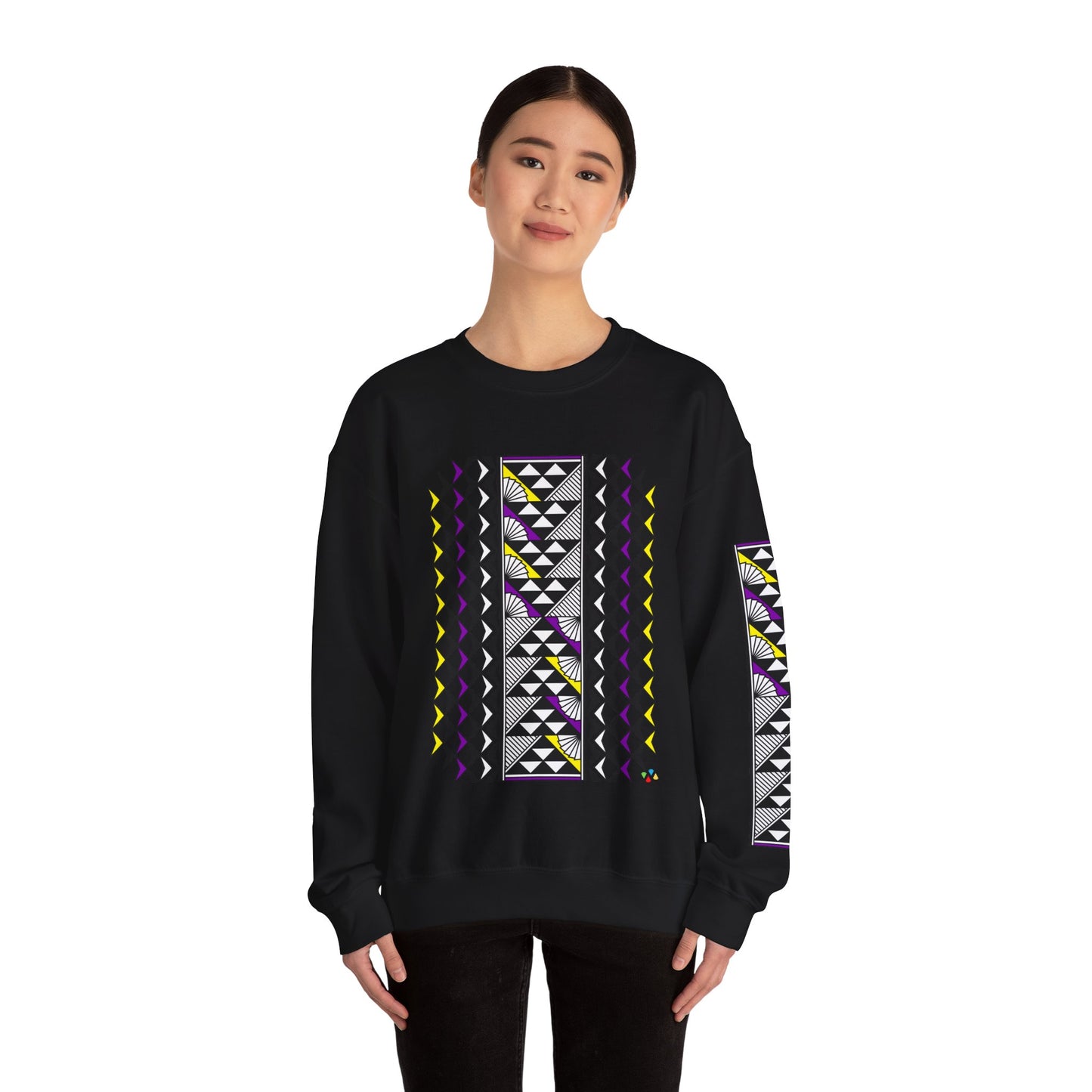 Sun and Rain in Purple/Yellow Unisex Sweatshirt