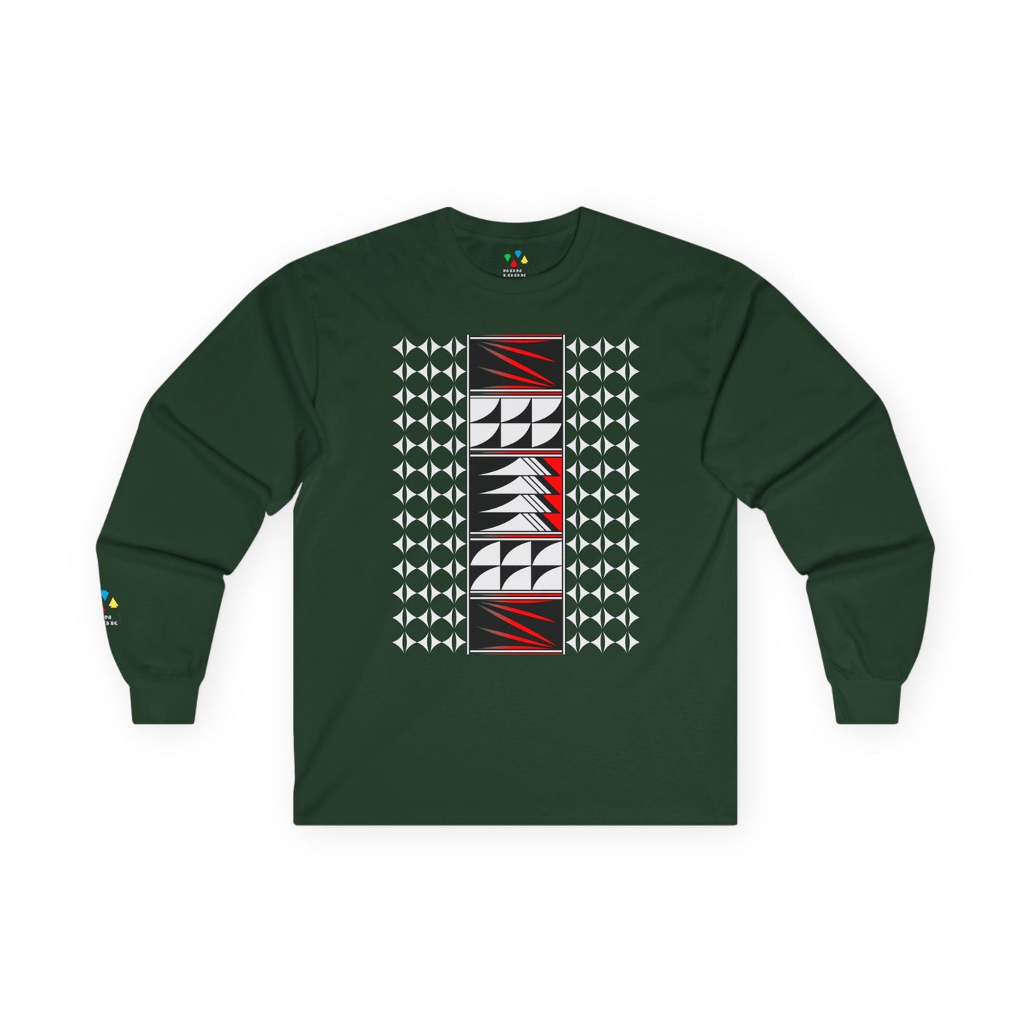 Feather Blessings in Red Unisex Long Sleeve Tee