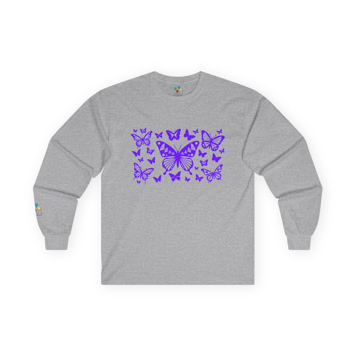 Butterfly Dance in Purple Unisex Long Sleeve Tee