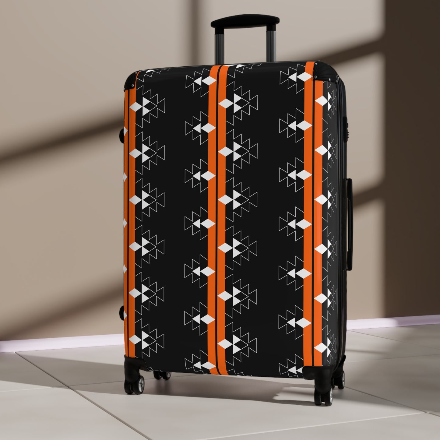 Orange Native Woven Stories Suitcases