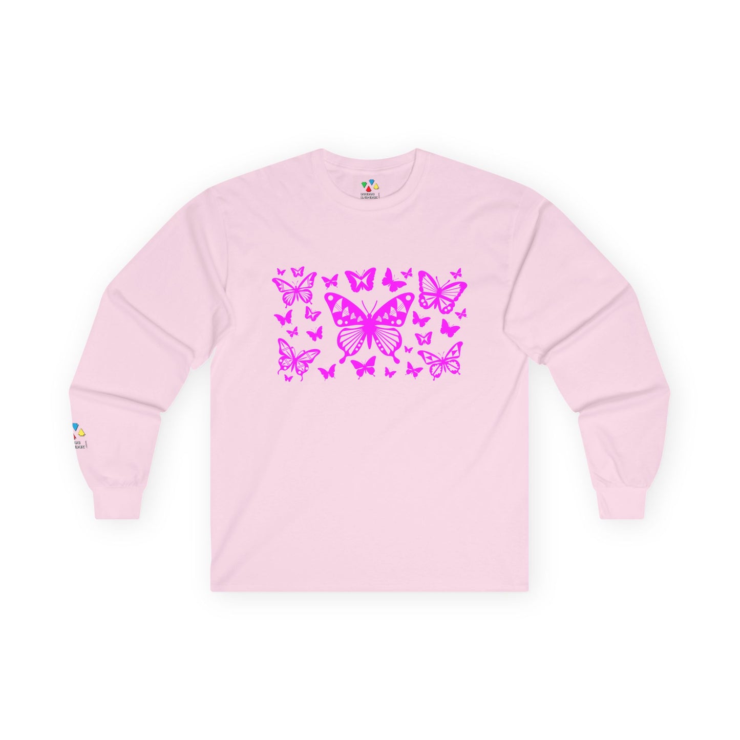 Butterfly Dance in Pink Unisex Long Sleeve Tee