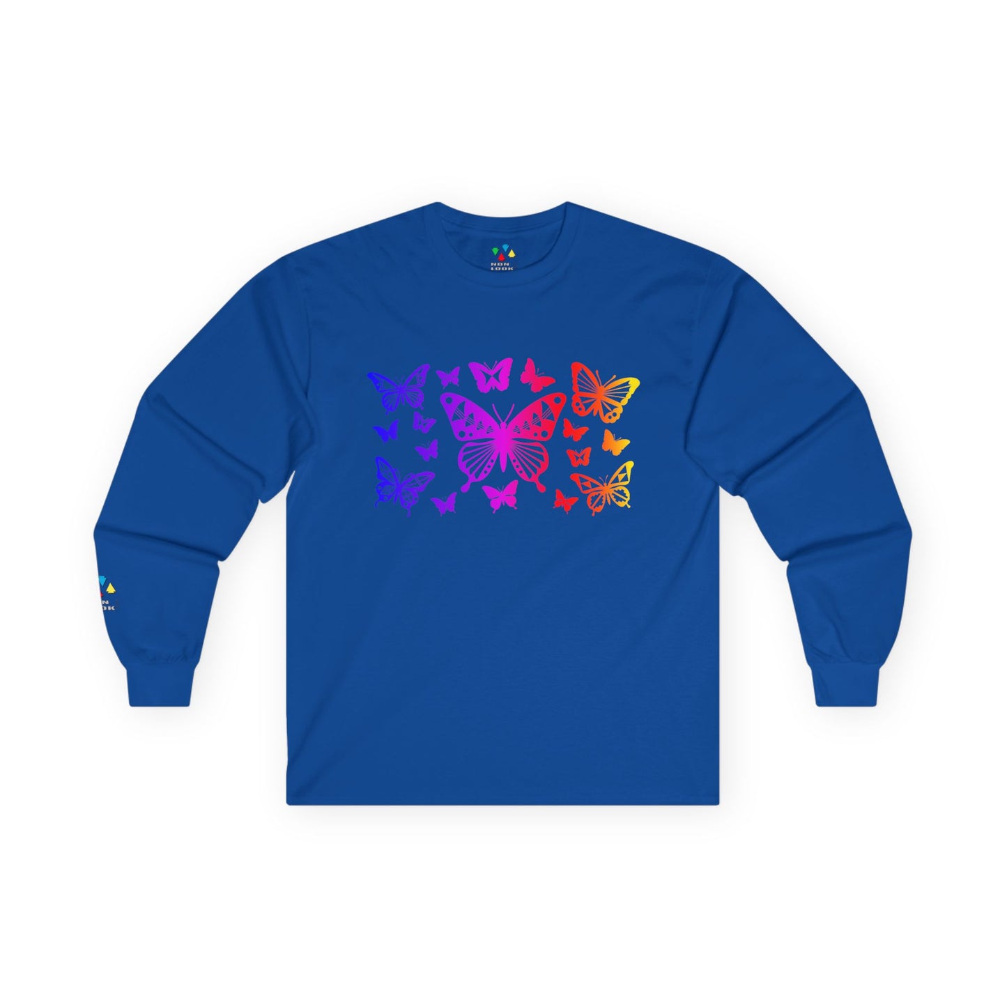 Rainbow Butterfly Dance Unisex Long Sleeve Tee