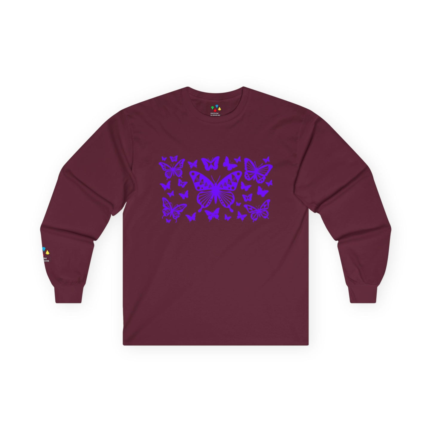 Butterfly Dance in Purple Unisex Long Sleeve Tee