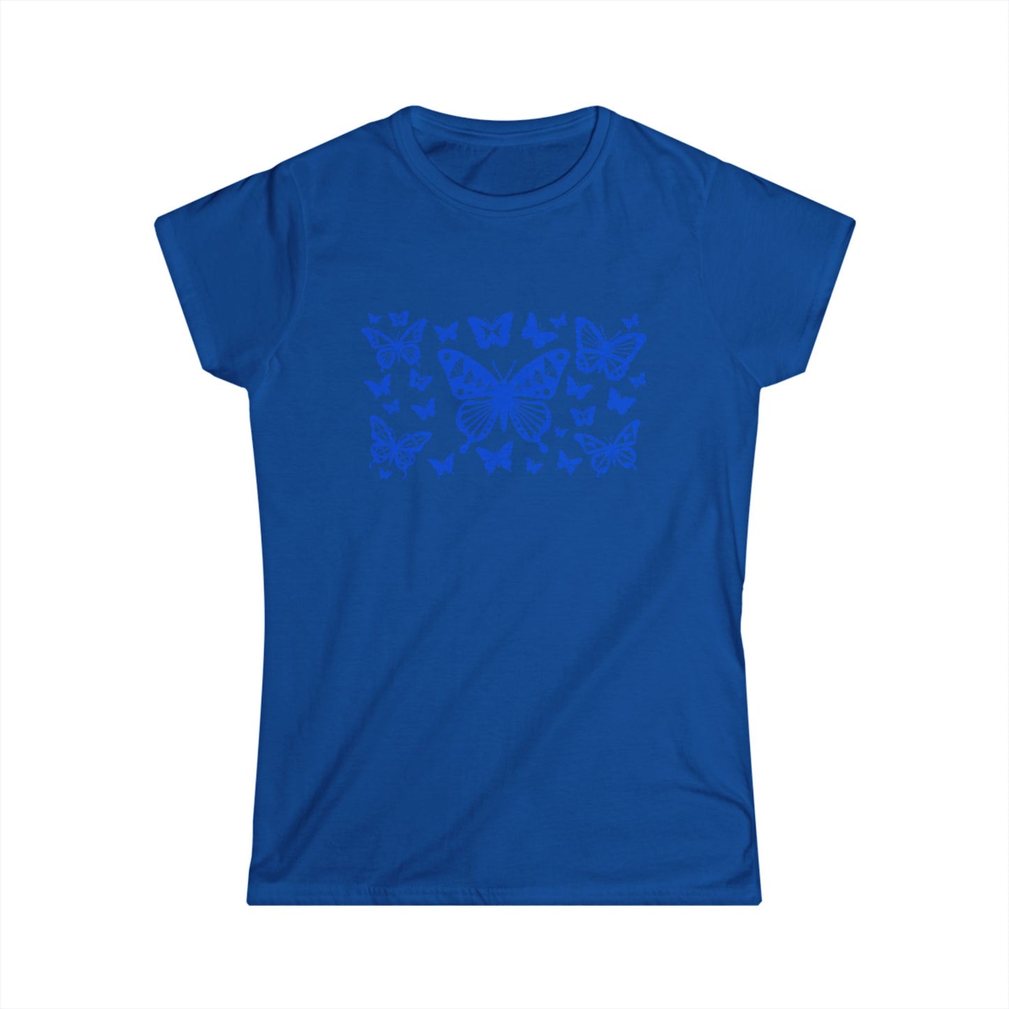 Blue Butterfly Blast Women's Softstyle Tee