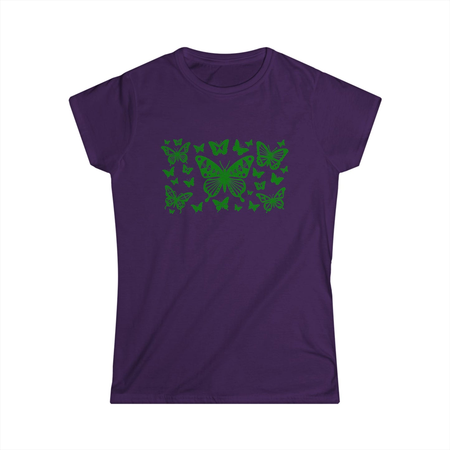 Green Butterfly Blast Women's Softstyle Tee