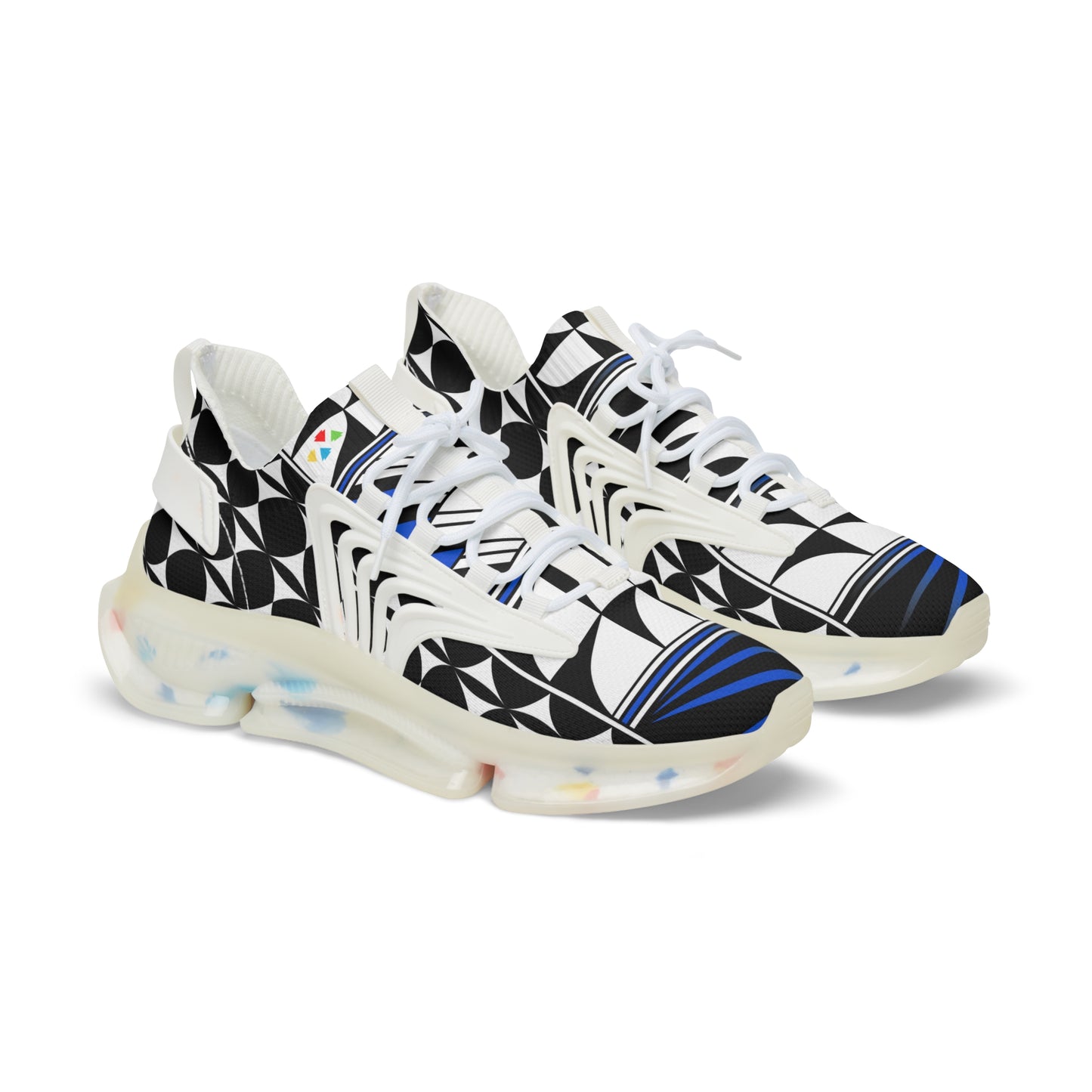 Feather Blessing in Blue Men's Mesh Sneakers